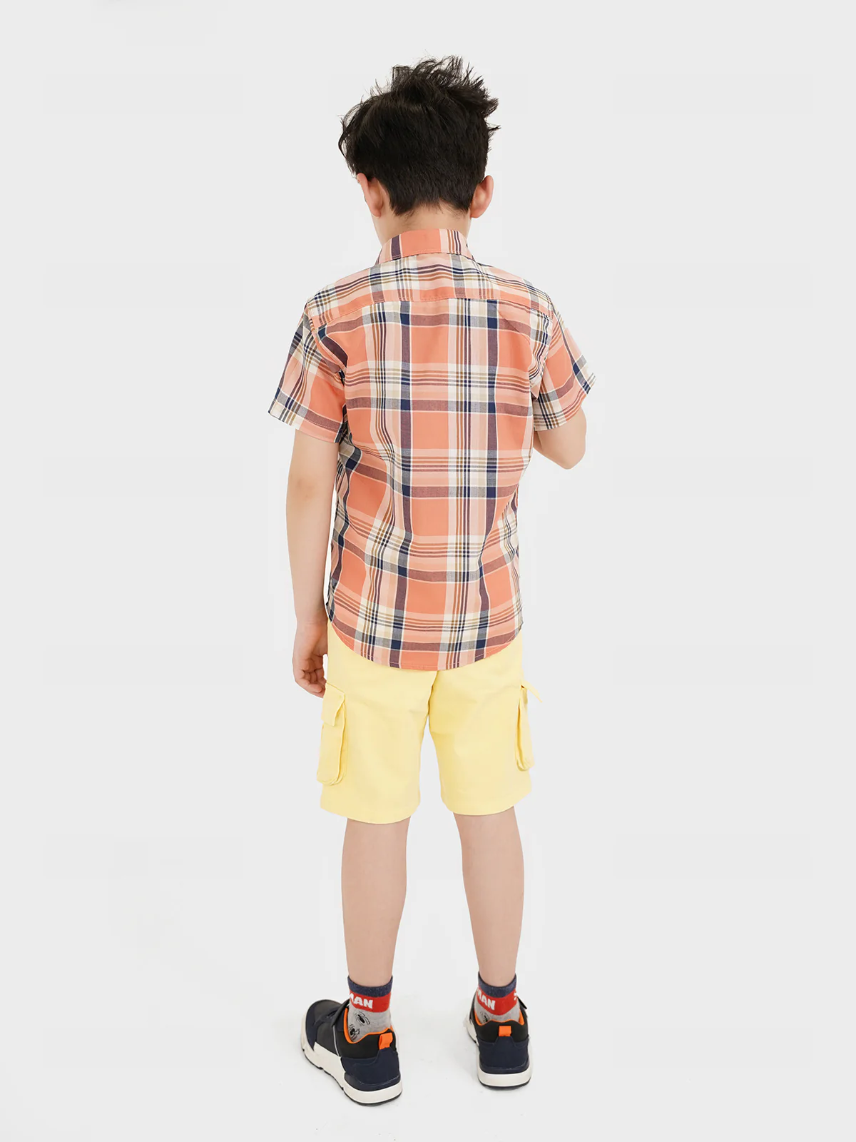 "AADAN" Cotton Checked Shirt - Image 4