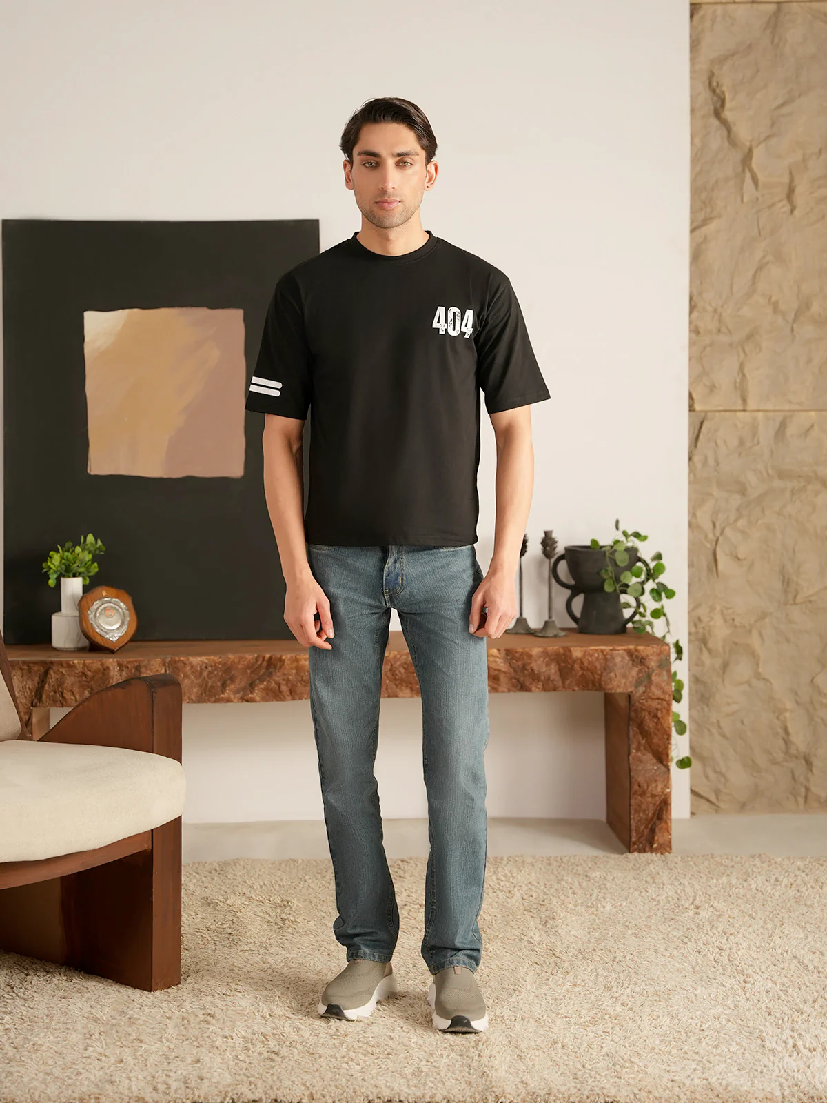 "AALIY" Graphic Drop Shoulder T-Shirt - Image 3