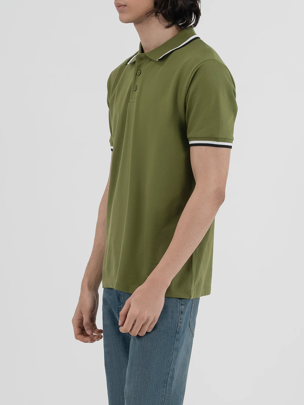 "ABELLE" Regular Fit Pique Polo Shirt - Image 2