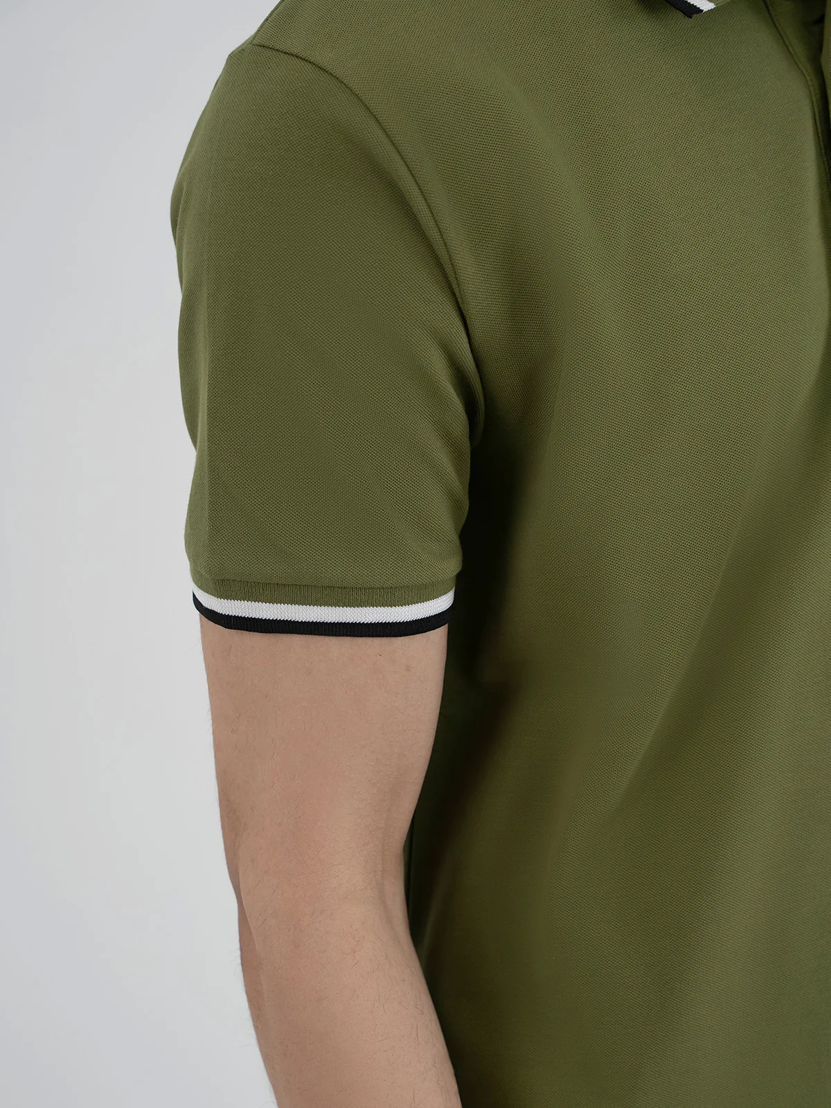 "ABELLE" Regular Fit Pique Polo Shirt - Image 4