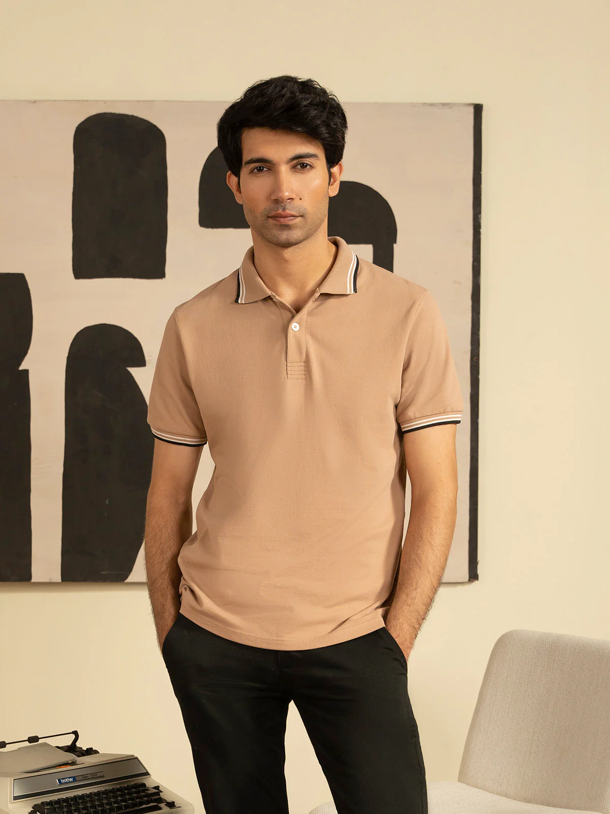 "ABELLE" Regular Fit Pique Polo Shirt