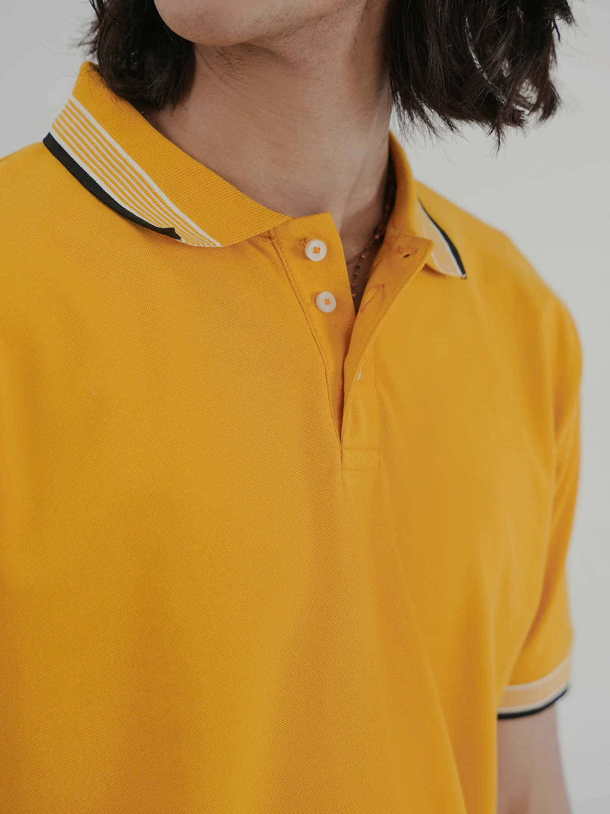 "ABELLE" Regular Fit Pique Polo Shirt - Image 3