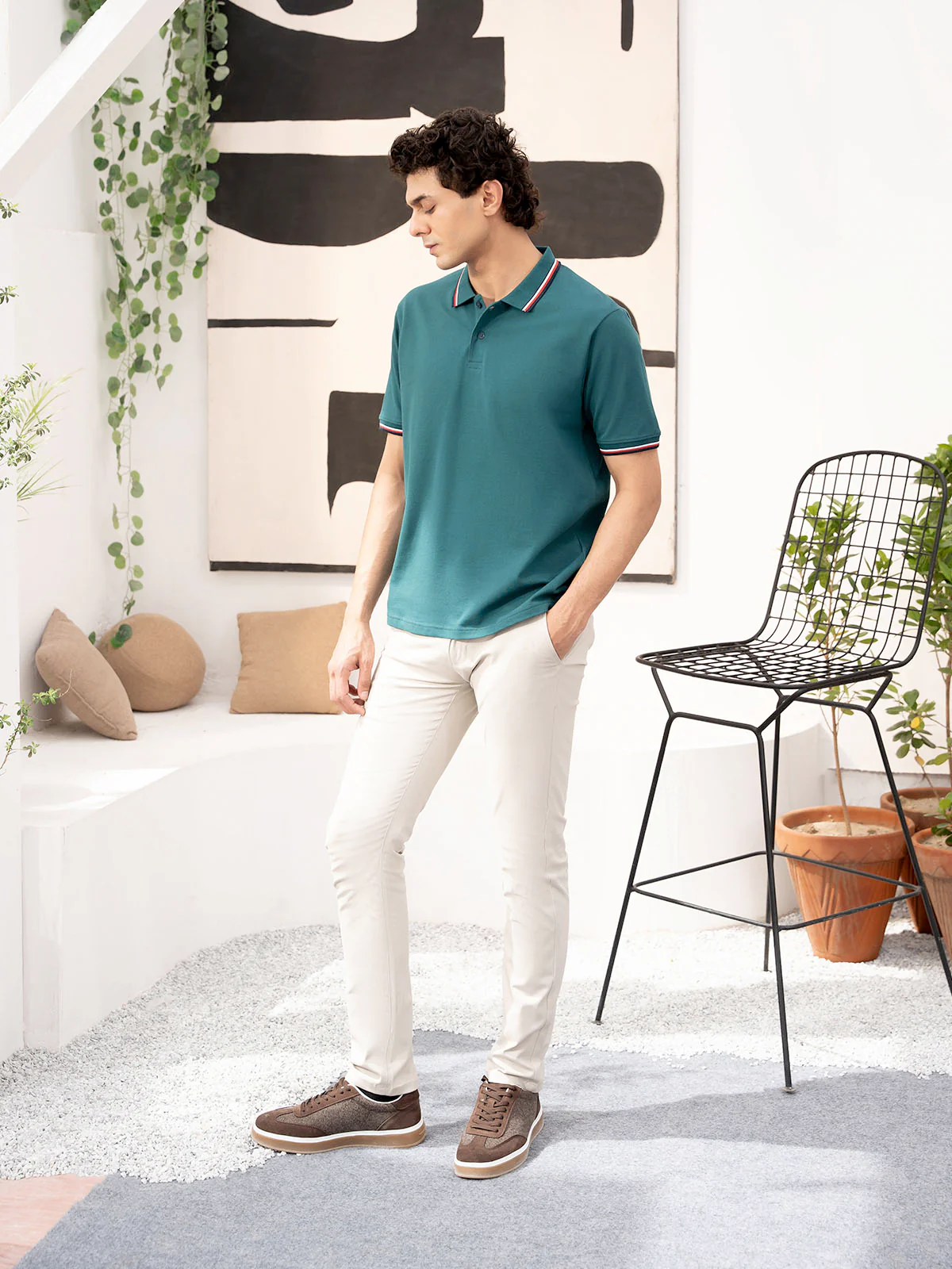 "ABELLE" Regular Fit Pique Polo Shirt - Image 2