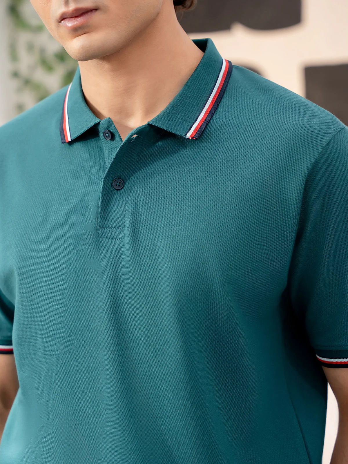 "ABELLE" Regular Fit Pique Polo Shirt - Image 4