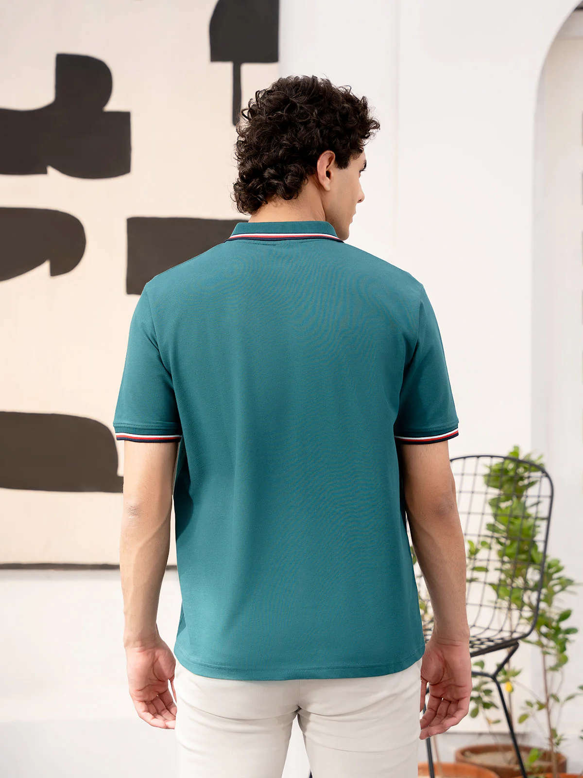 "ABELLE" Regular Fit Pique Polo Shirt - Image 6