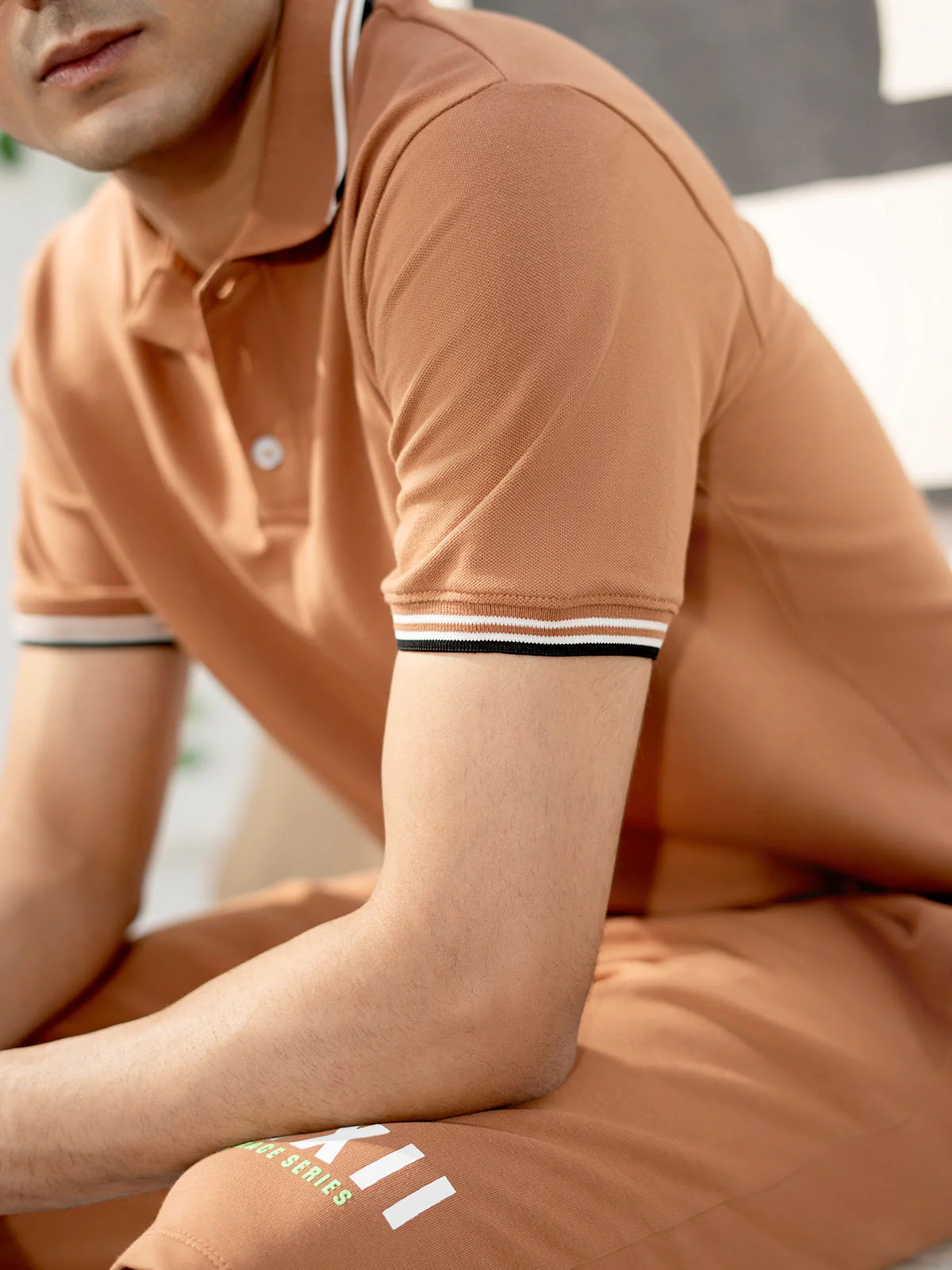 "ABELLE" Regular Fit Pique Polo Shirt - Image 4