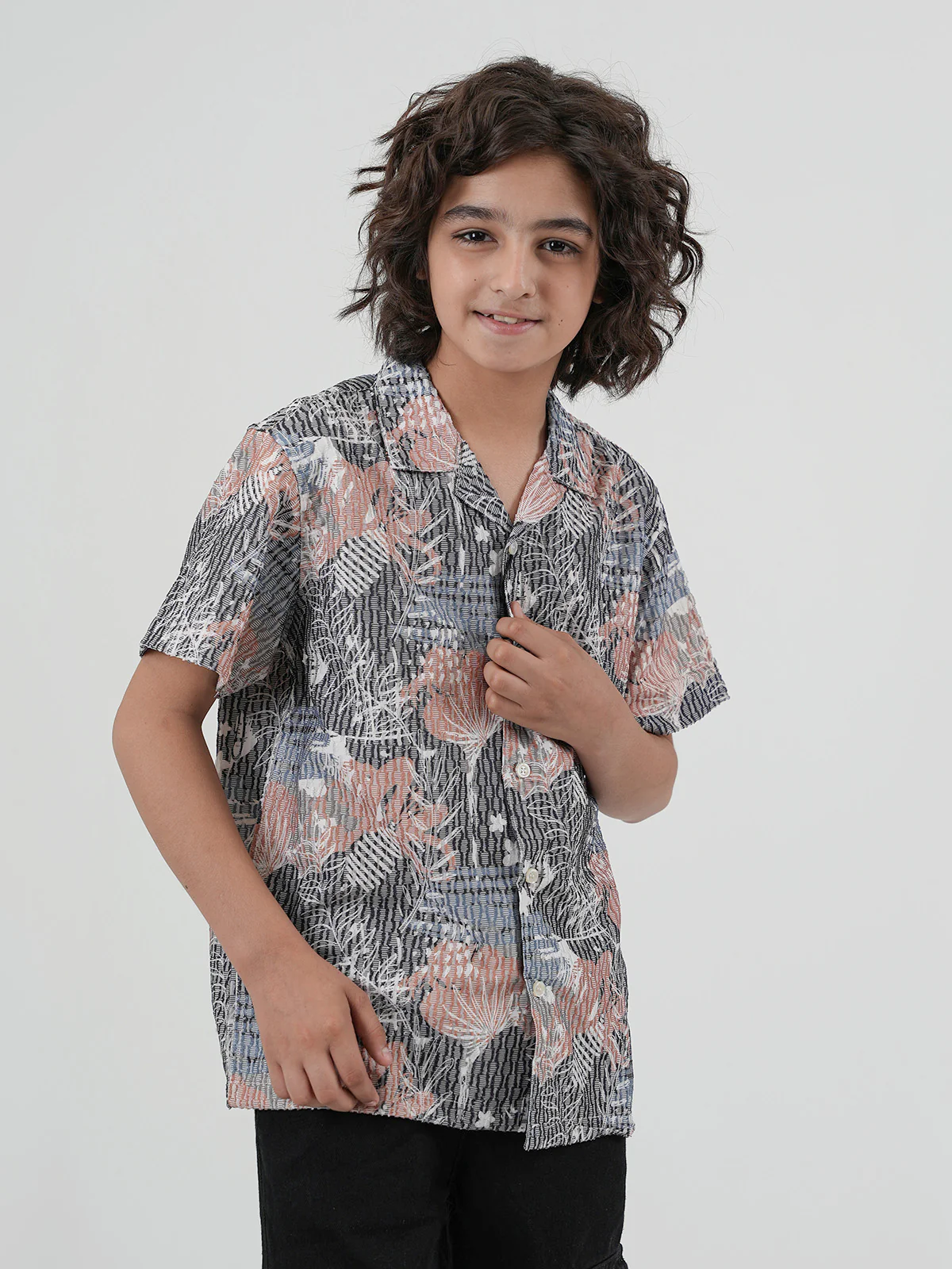 "ABENE" Printed Stylish Regular Fit Shirt - Image 3