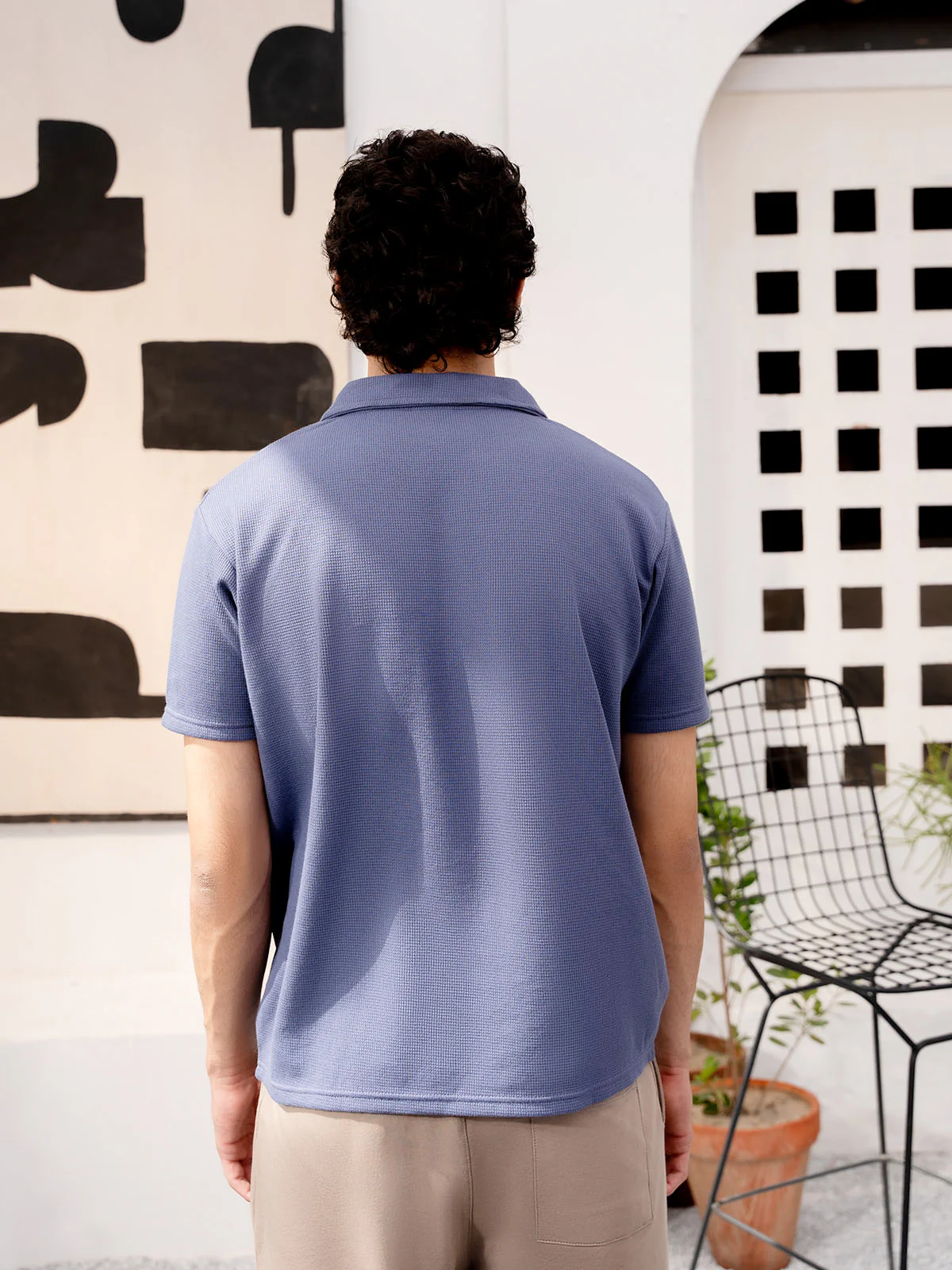 "ACQUEL" Regular Fit Jacquard Polo Shirt - Image 5