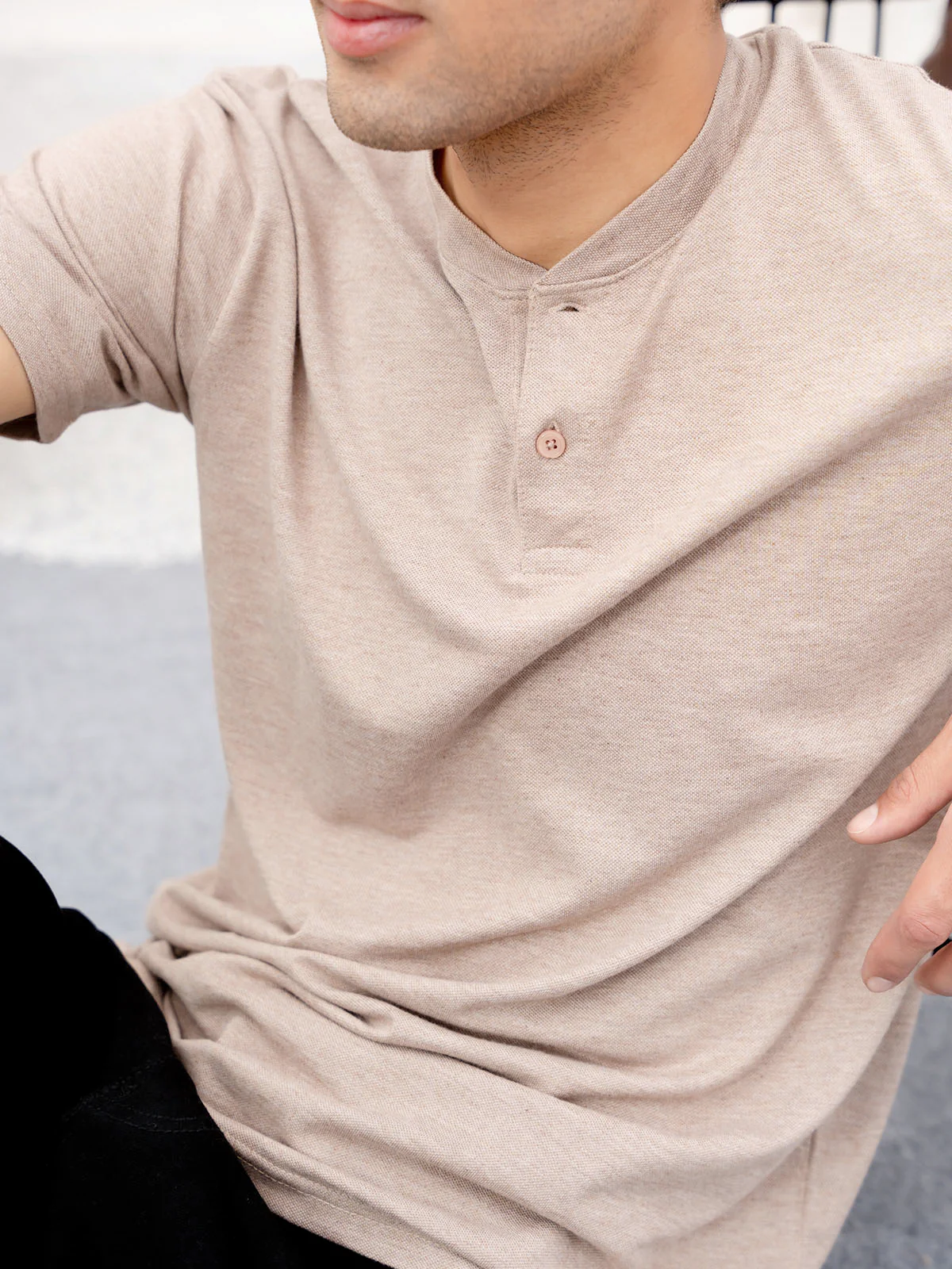 "ACQUEL" Regular Fit Jacquard Polo Shirt - Image 3
