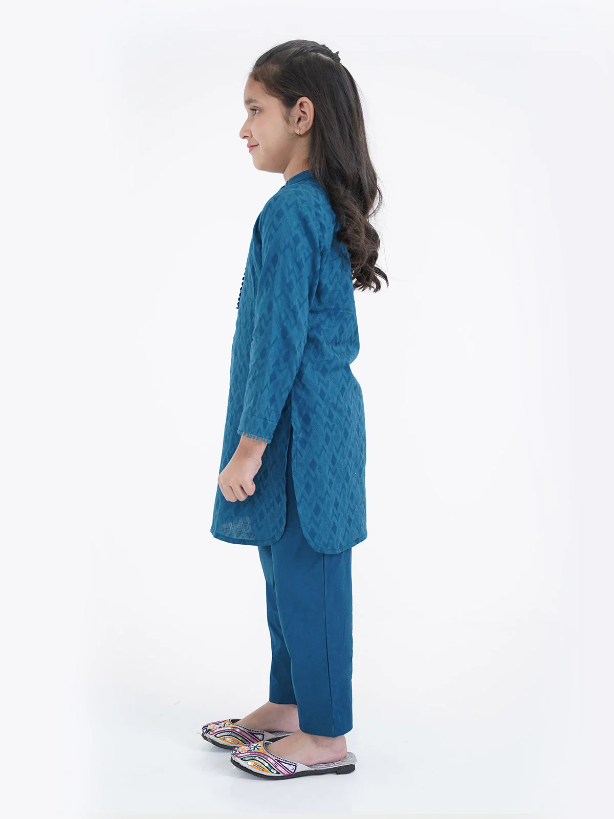 "AGATH" Self Jacquard Summer Co-Ord Set - Image 2