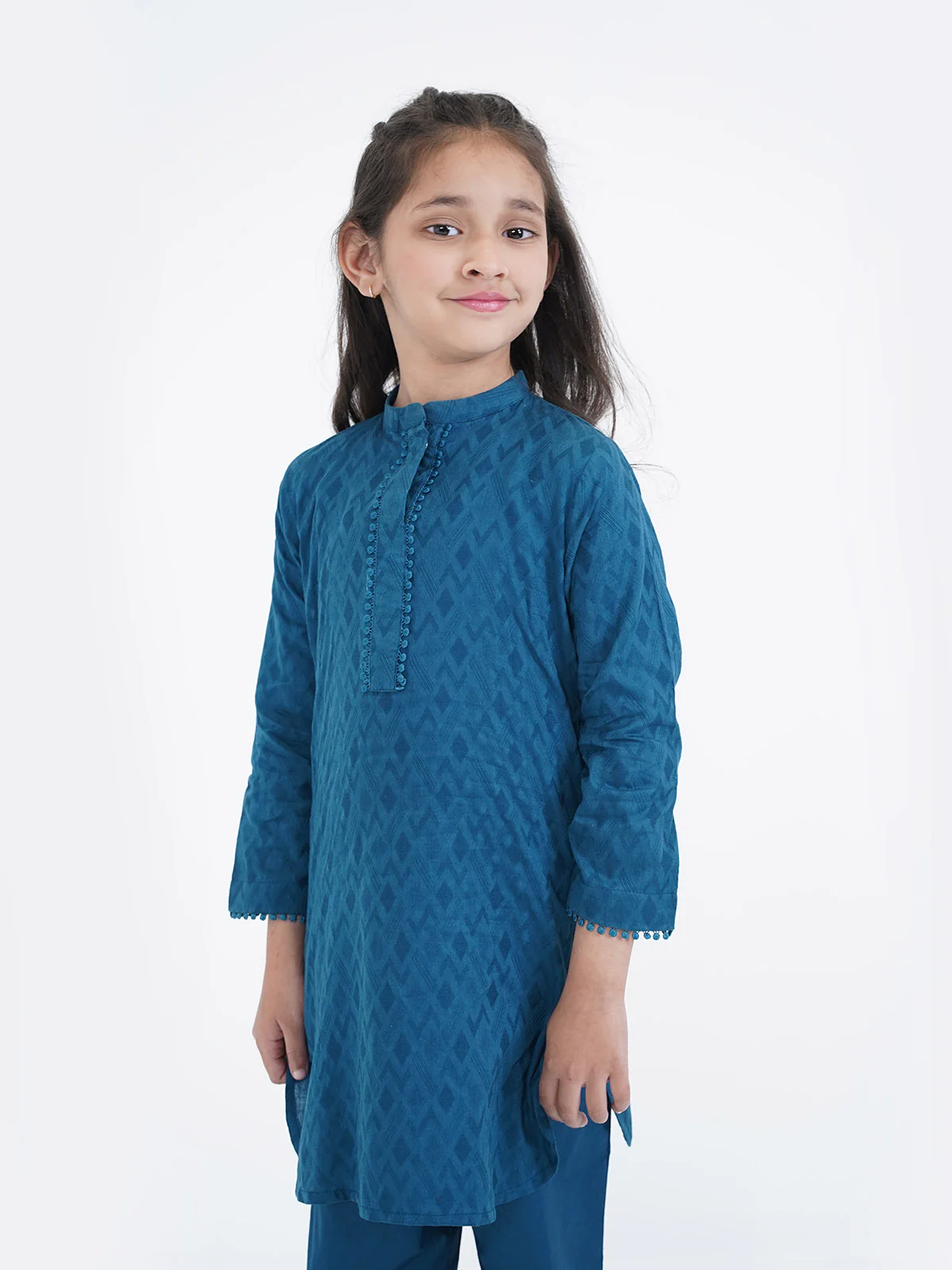 "AGATH" Self Jacquard Summer Co-Ord Set - Image 3