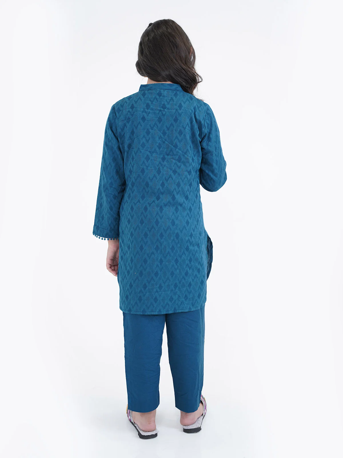 "AGATH" Self Jacquard Summer Co-Ord Set - Image 4