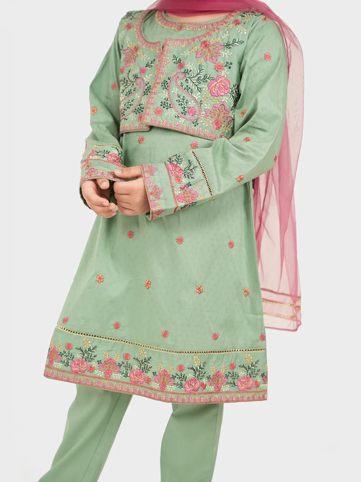 "AHIT" Formal Lawn Three Piece Suit - Image 2