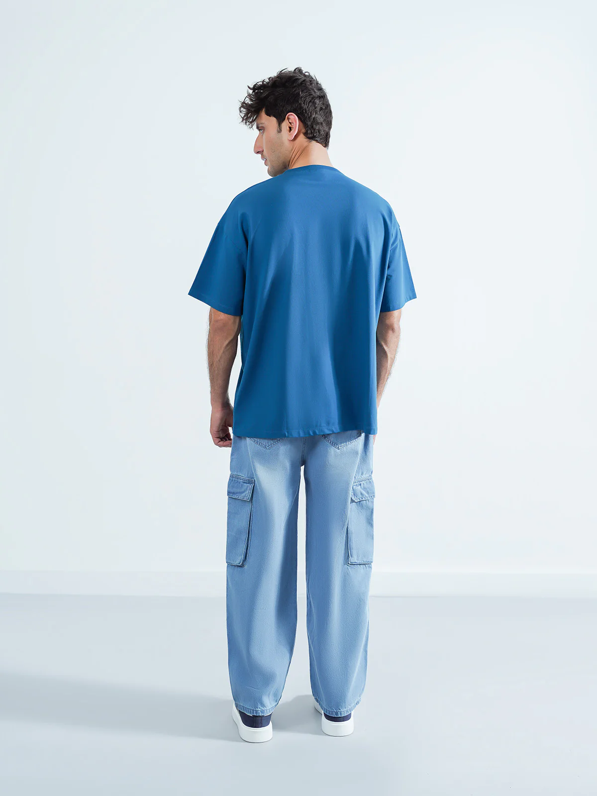 "AIKO" Casual Cargo Fit Denim Jeans - Image 4