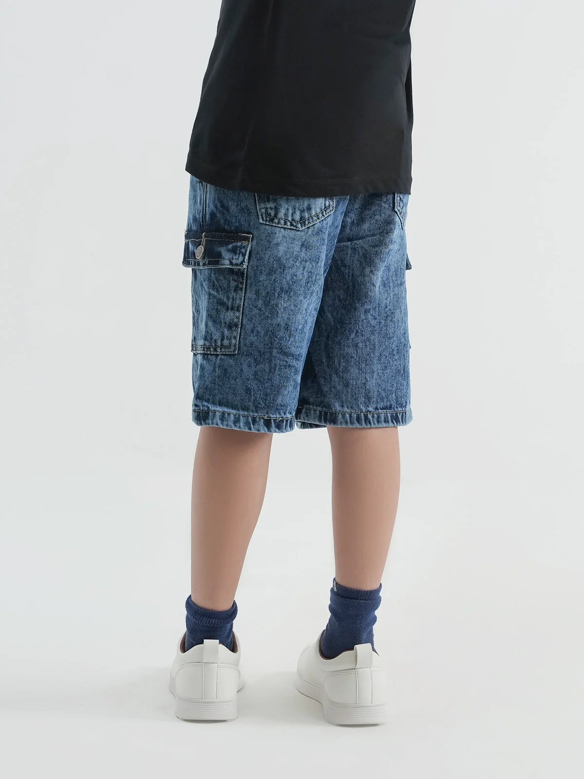 "AITLYN" Cargo Fit Denim Shorts - Image 4