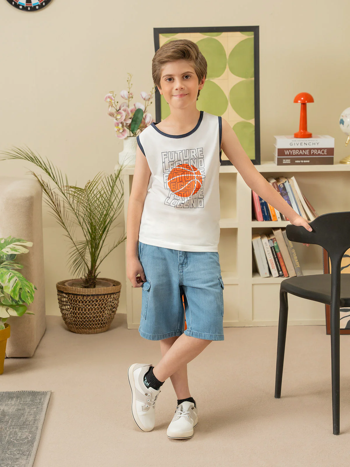 "AITLYN" Cargo Fit Denim Shorts - Image 4