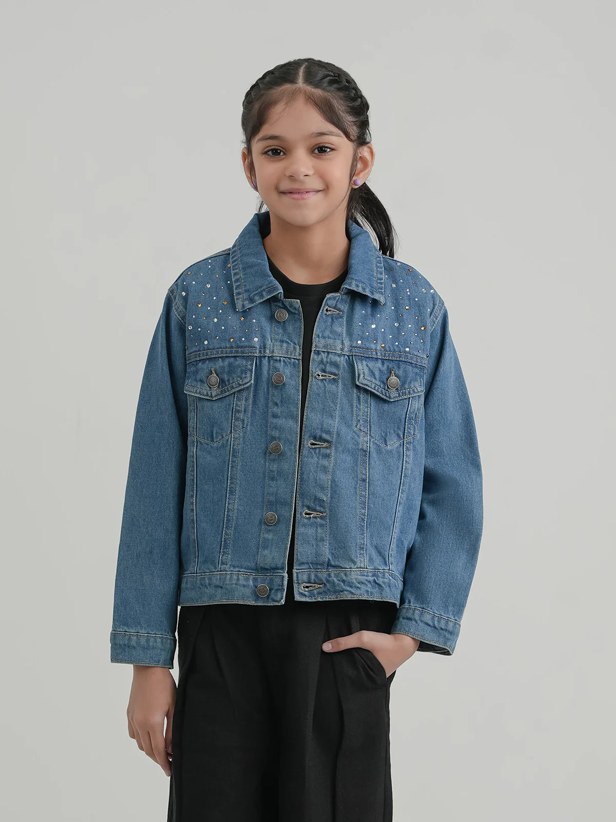 "ALARIC" Stylish Regular Fit Denim Jacket
