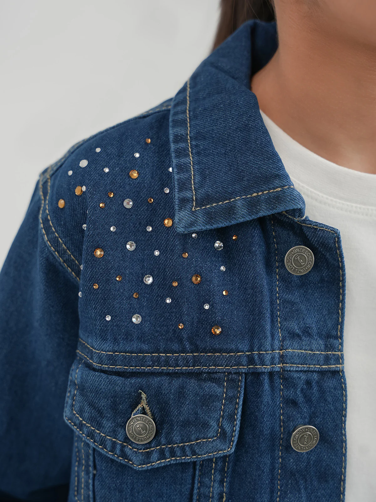"ALARIC" Stylish Regular Fit Denim Jacket - Image 3