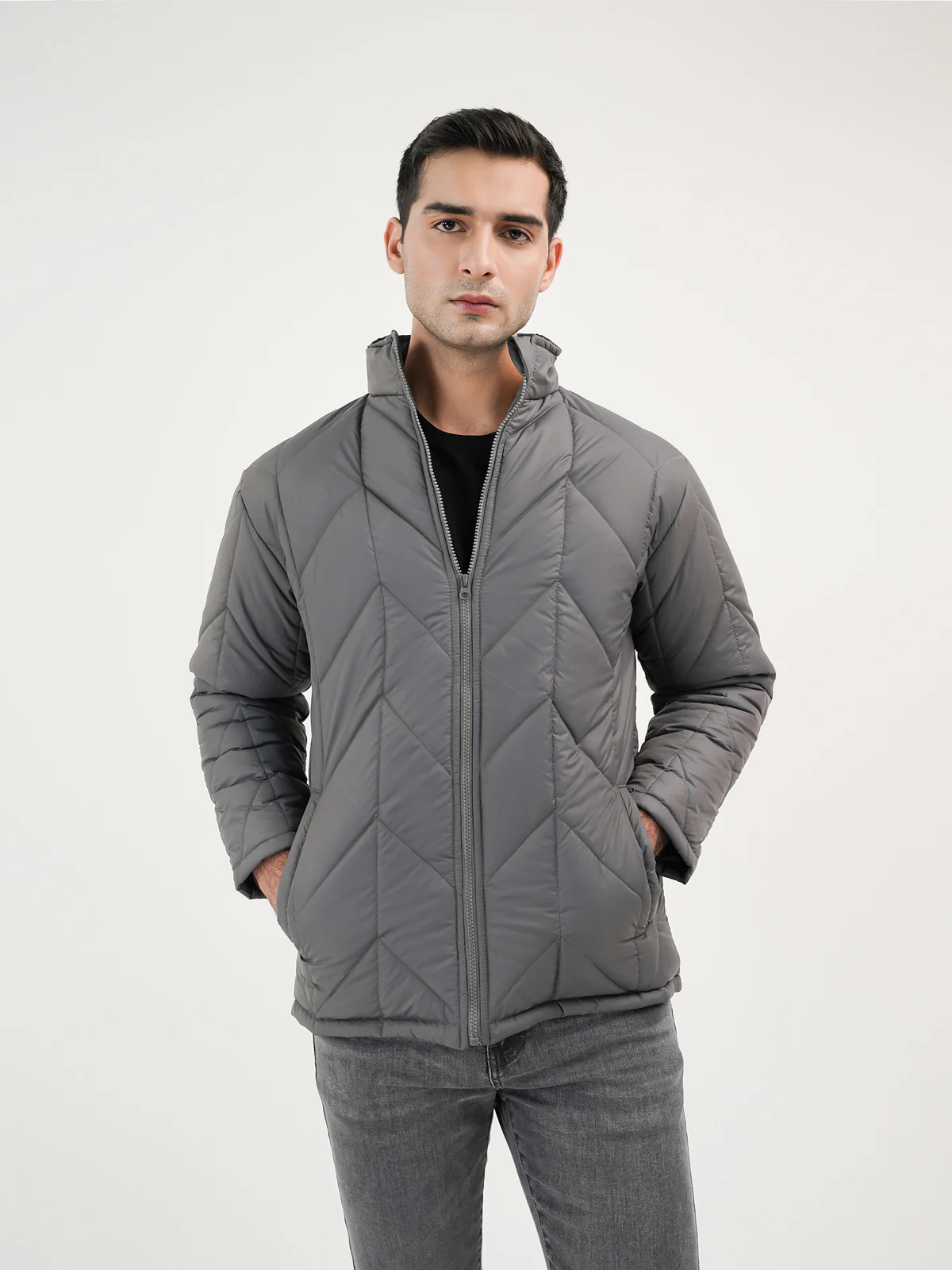 "ALCYONE" Casual Zipper Puffer Jacket - Image 2