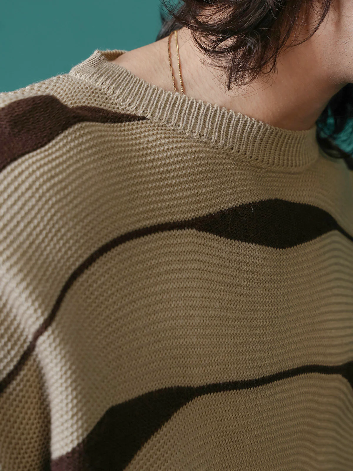 "ALDOUS" Regular Fit Yarn Dyed Acrylic Sweater - Image 3