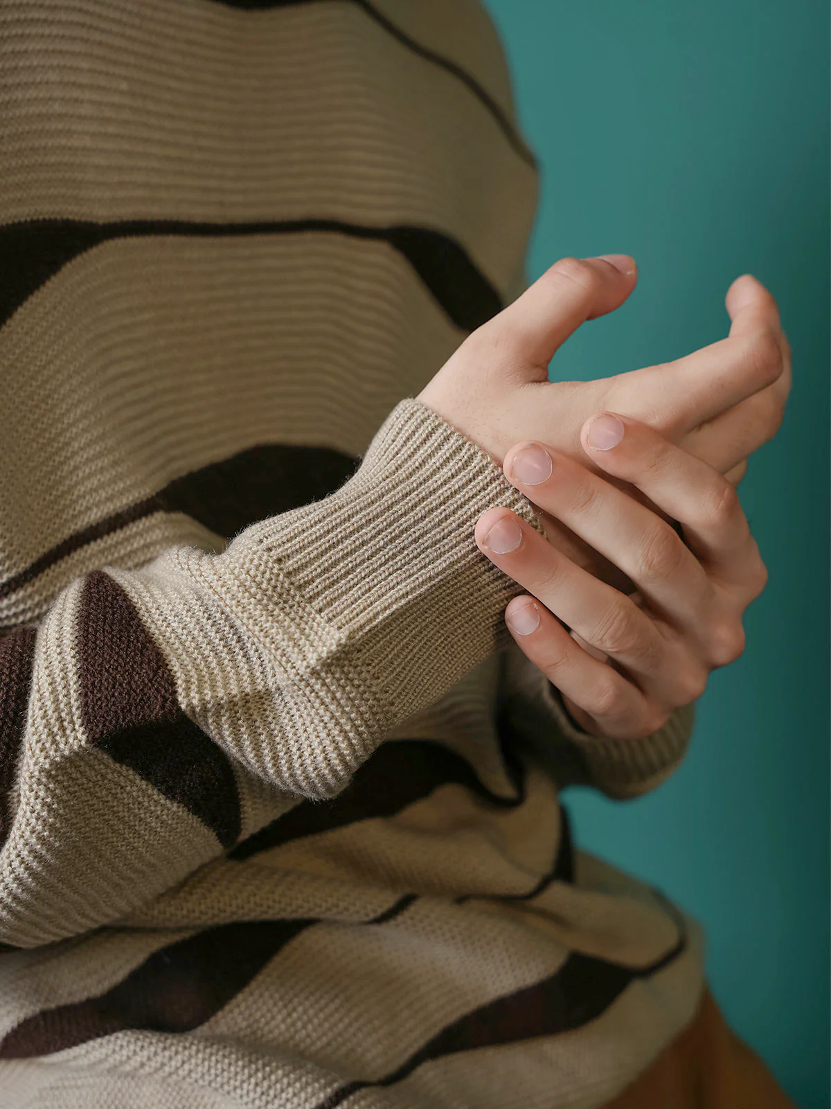 "ALDOUS" Regular Fit Yarn Dyed Acrylic Sweater - Image 5