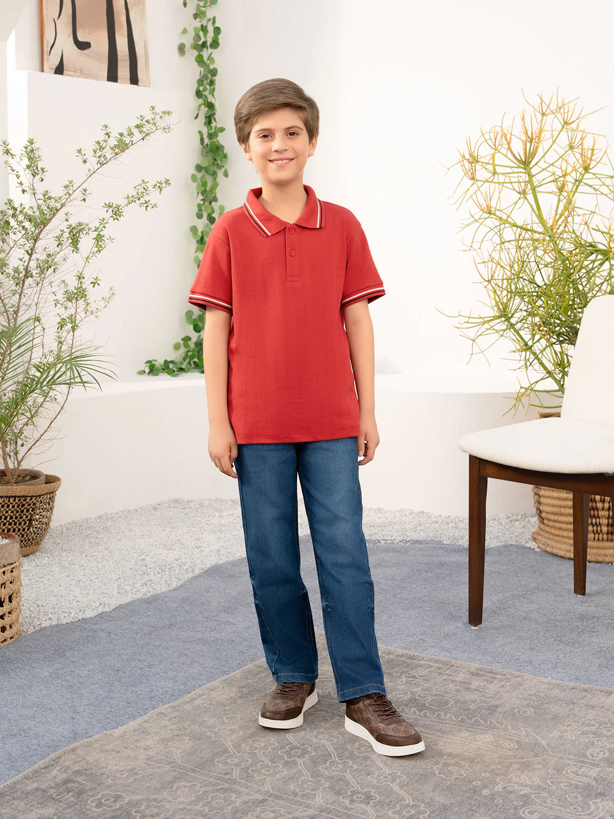 "ALEJAN" Regular Fit Pique Polo Shirt - Image 2
