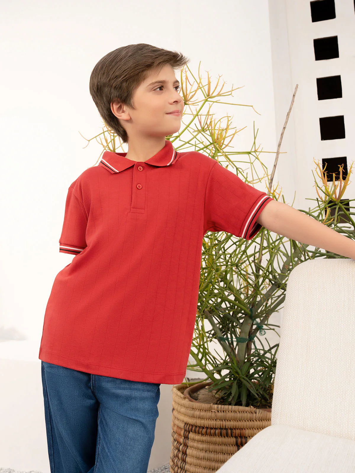 "ALEJAN" Regular Fit Pique Polo Shirt - Image 3