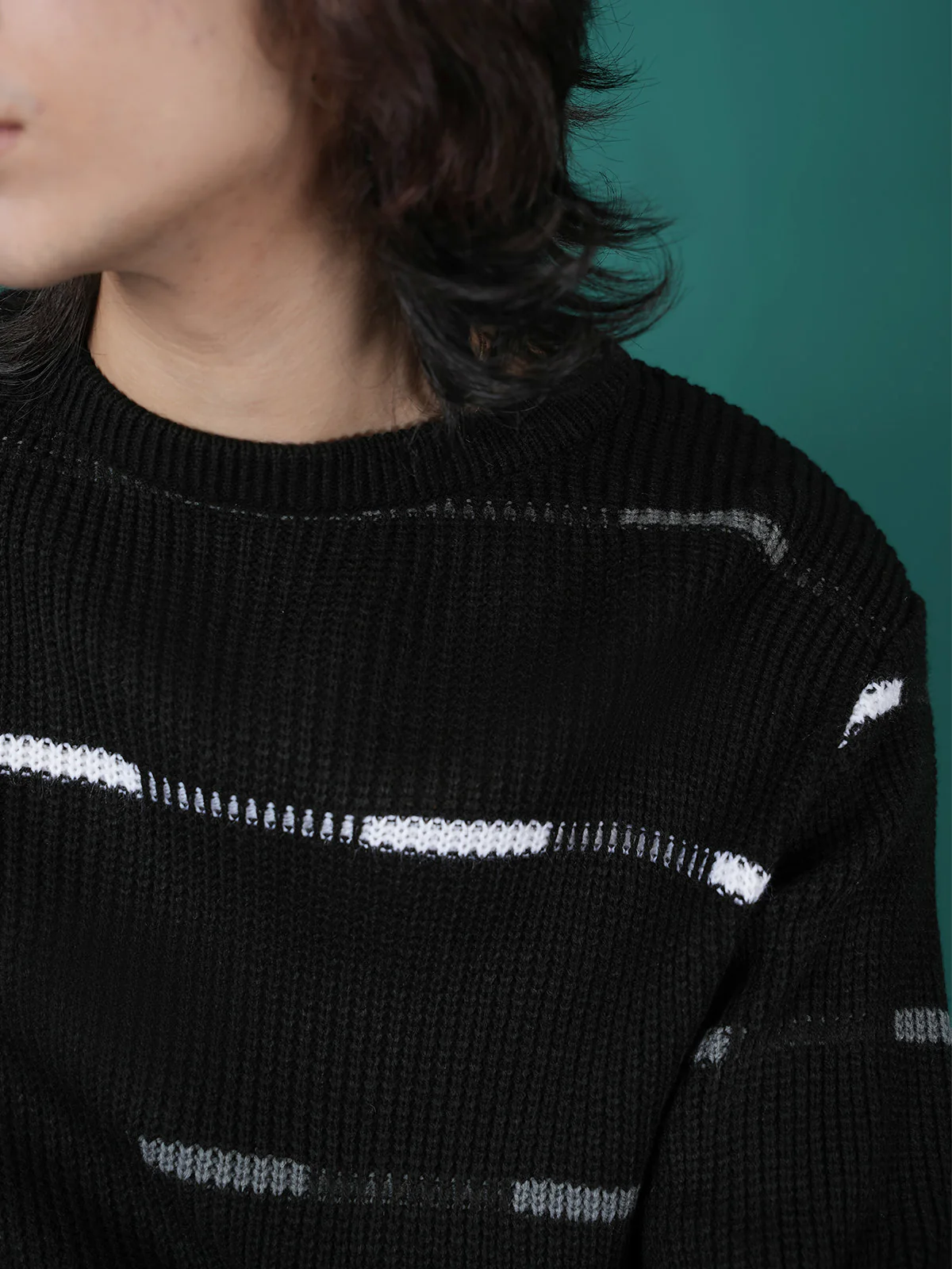 "ALLARD" Regular Fit Yarn Dyed Acrylic Sweater - Image 4