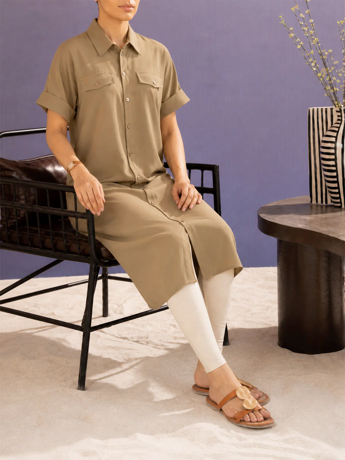 "ALRAR" Regular Fit Cotton Dress - Image 2