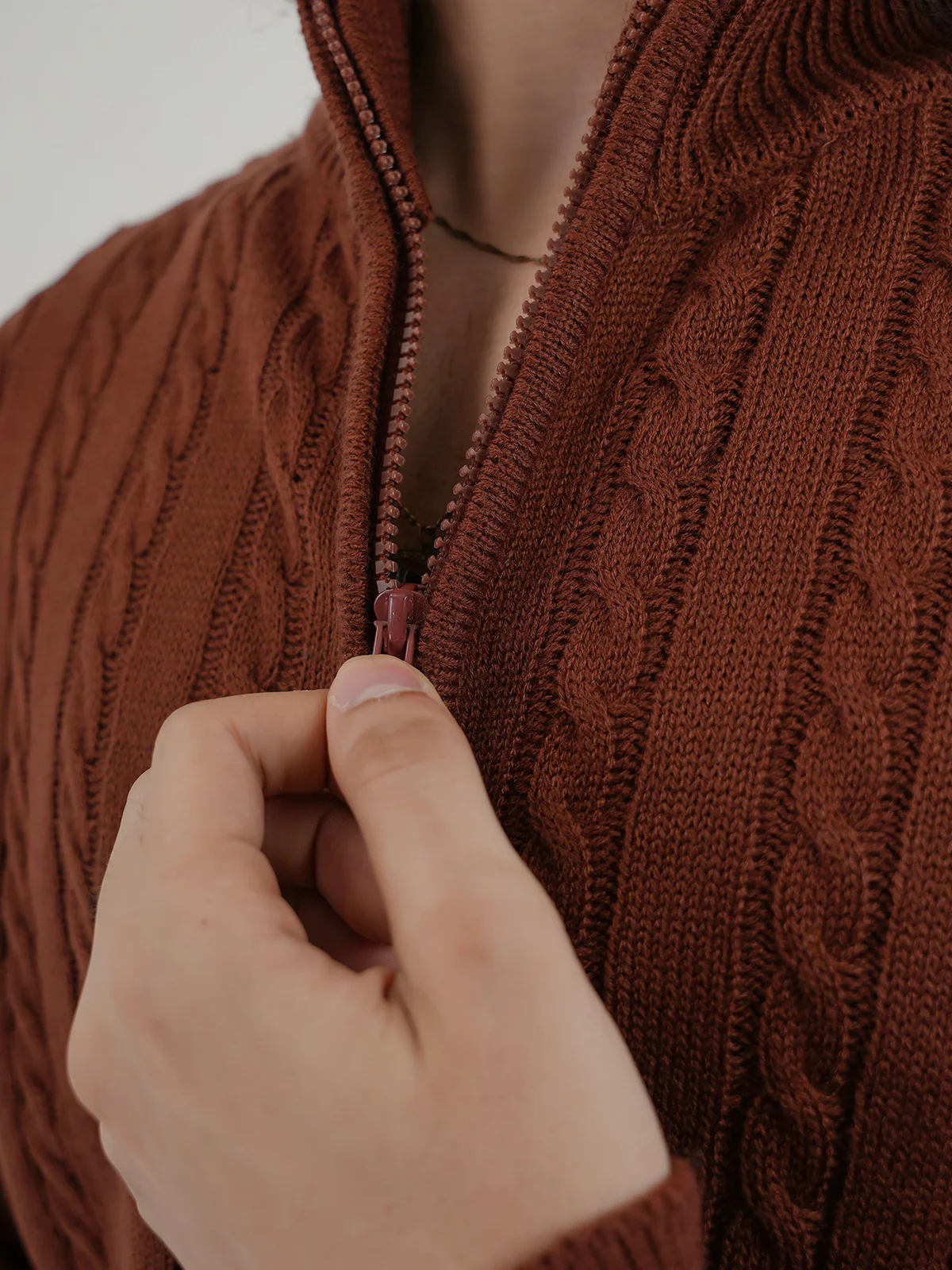 "ALSTON" Regular Fit Textured Acrylic Sweater - Image 3