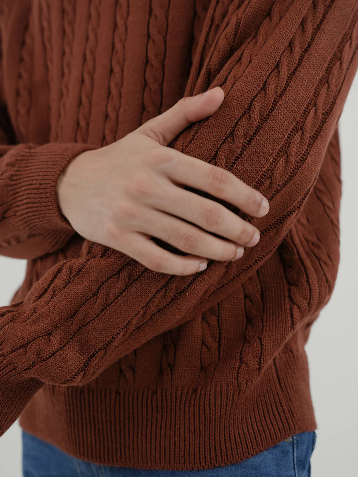 "ALSTON" Regular Fit Textured Acrylic Sweater - Image 5