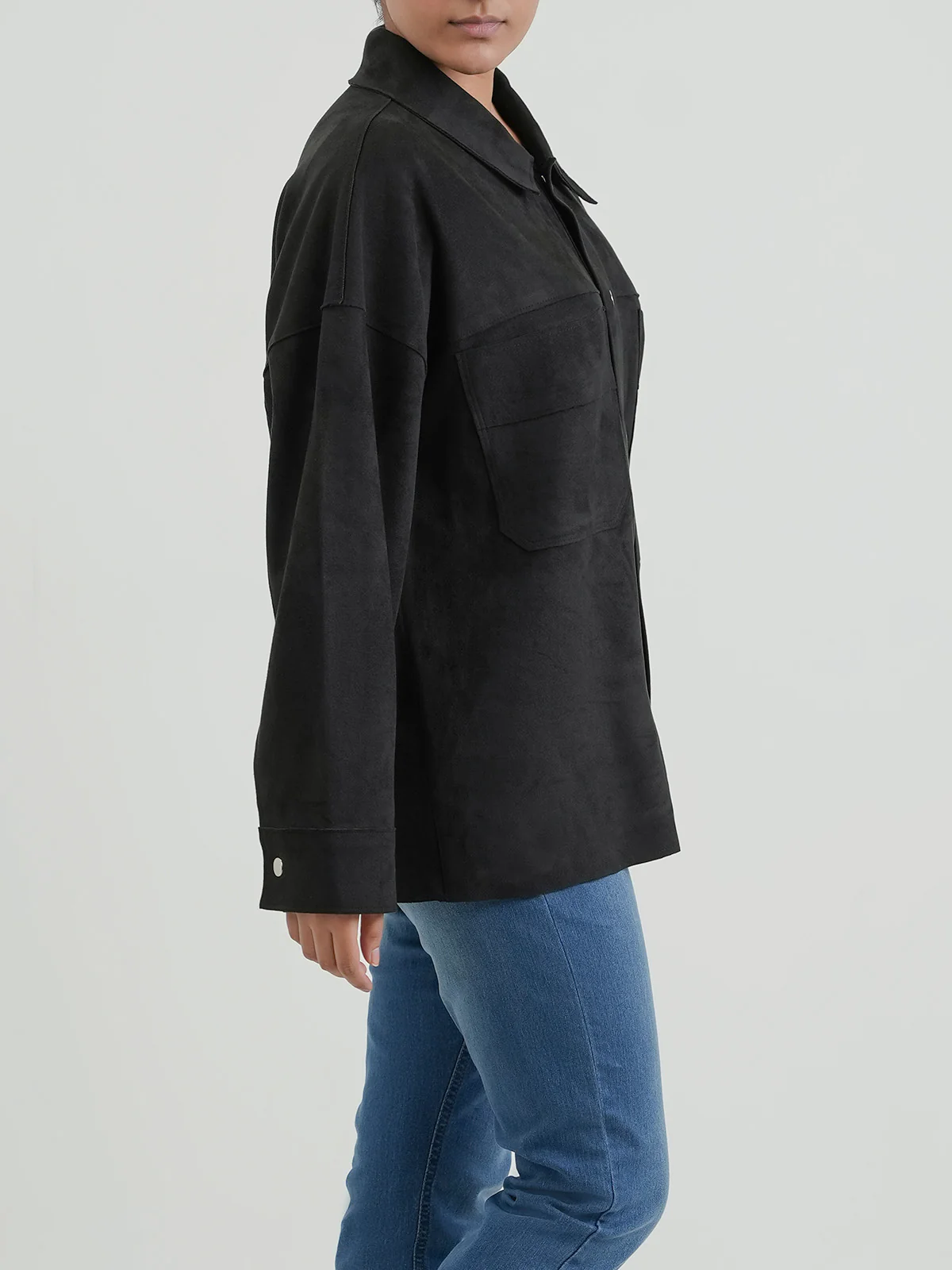 "AMAKA" Structured Fit Suede Jacket - Image 3