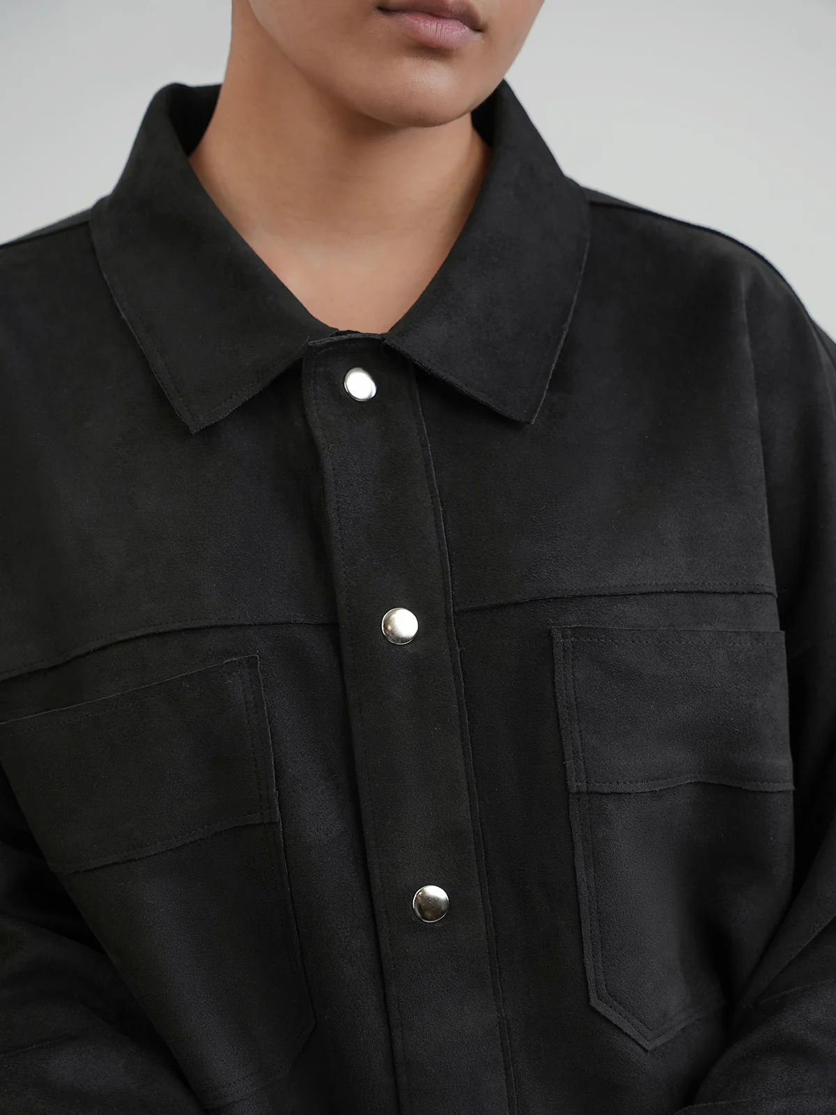 "AMAKA" Structured Fit Suede Jacket - Image 6