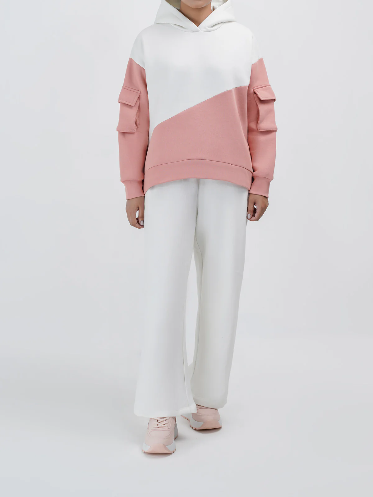 "AMBRA" Cut Design Pull Over Hoodie