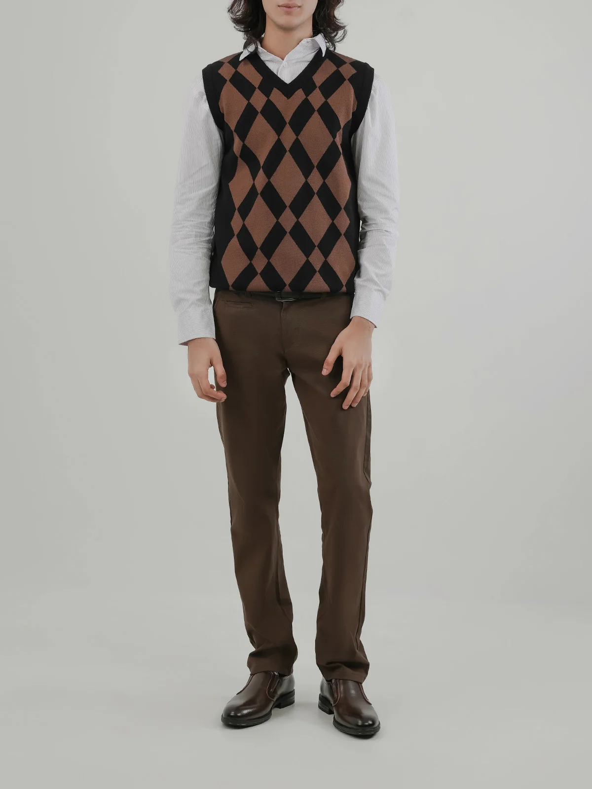 "AMORY" Regular Fit Yarn Dyed Sweater - Image 2