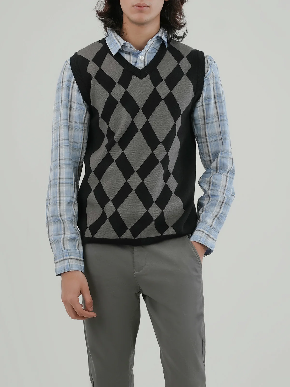 "AMORY" Regular Fit Yarn Dyed Sweater