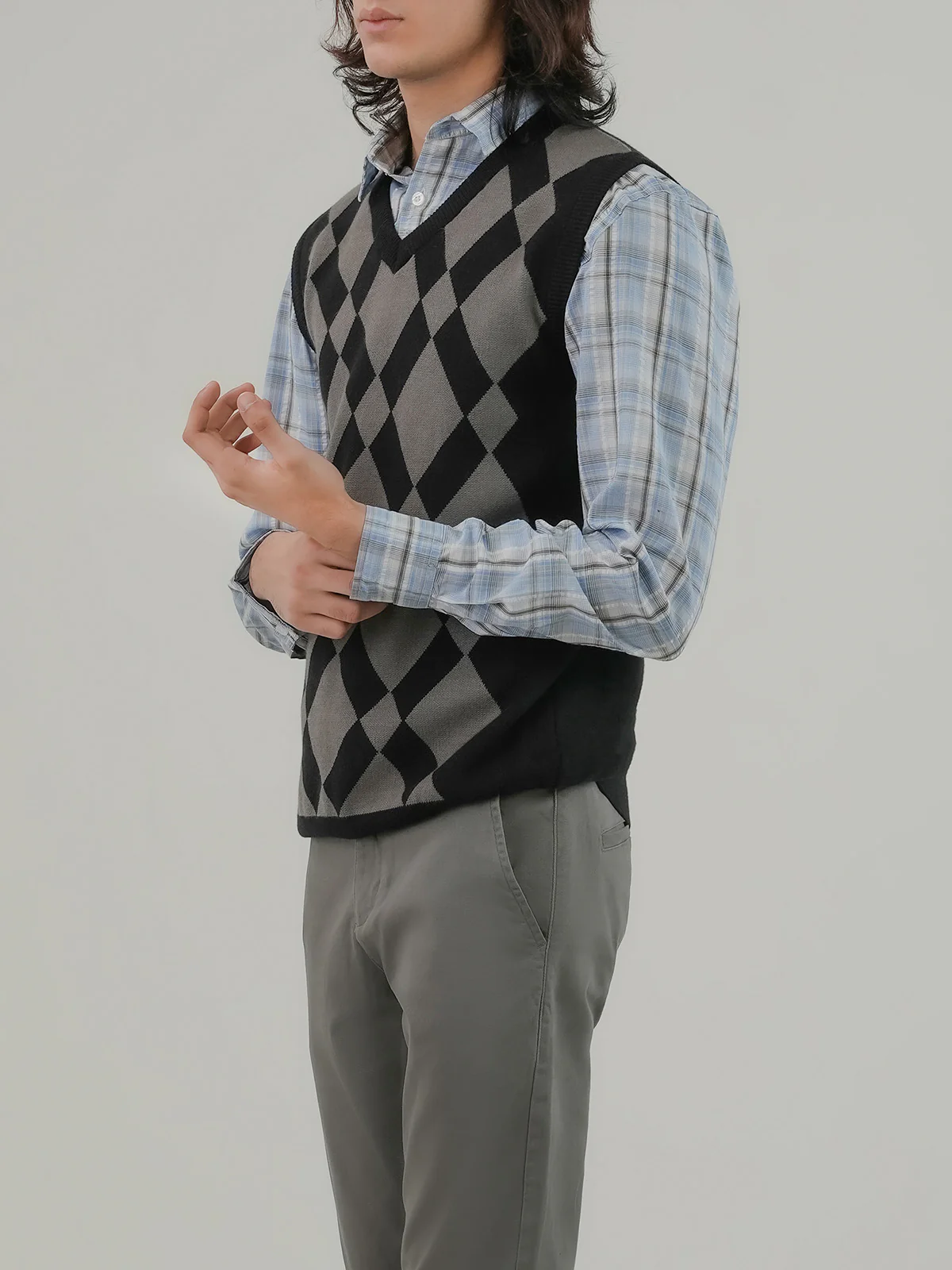 "AMORY" Regular Fit Yarn Dyed Sweater - Image 3