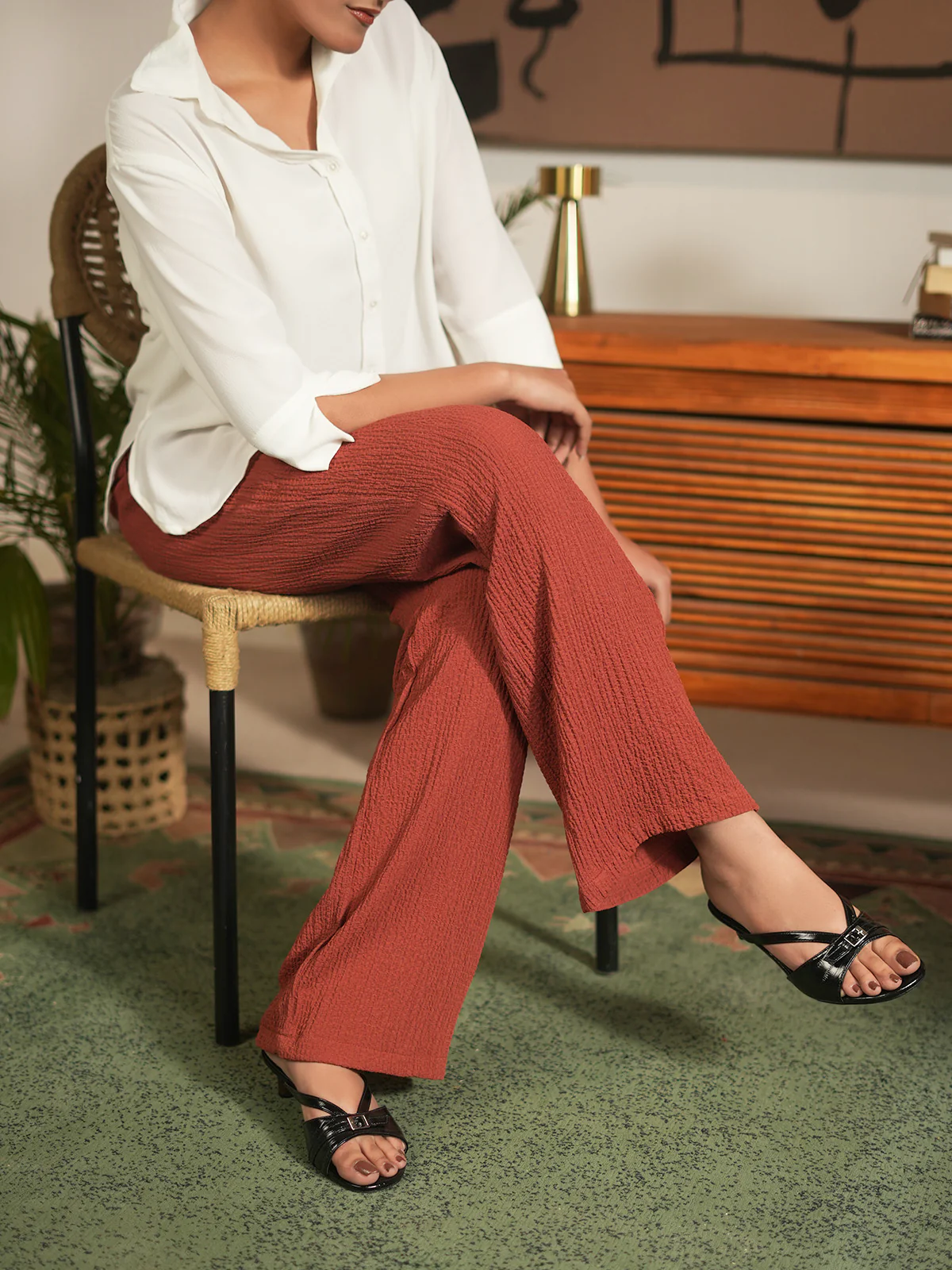 "ANEEZ" Basic Regular Fit Cotton Top - Image 3