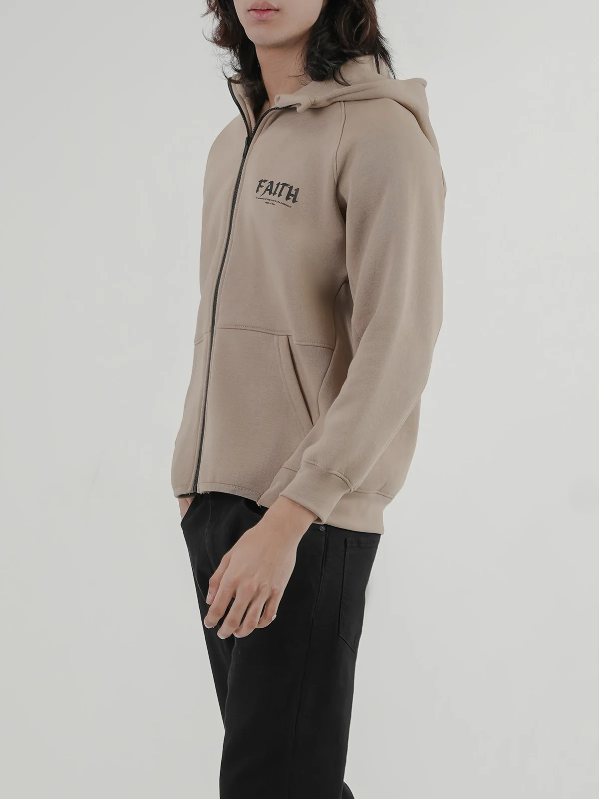 "ANNOT" Warm Zipper Fleece Hoodie - Image 3