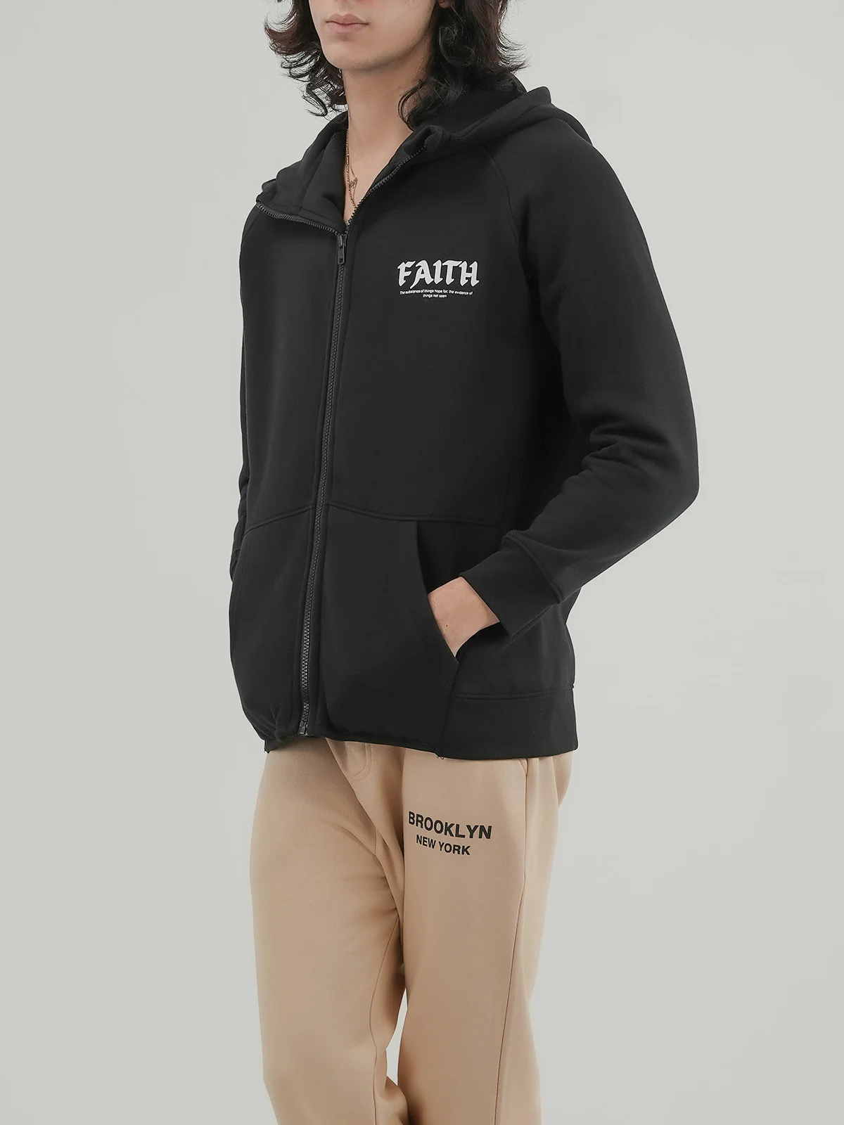 "ANNOT" Warm Zipper Fleece Hoodie - Image 3