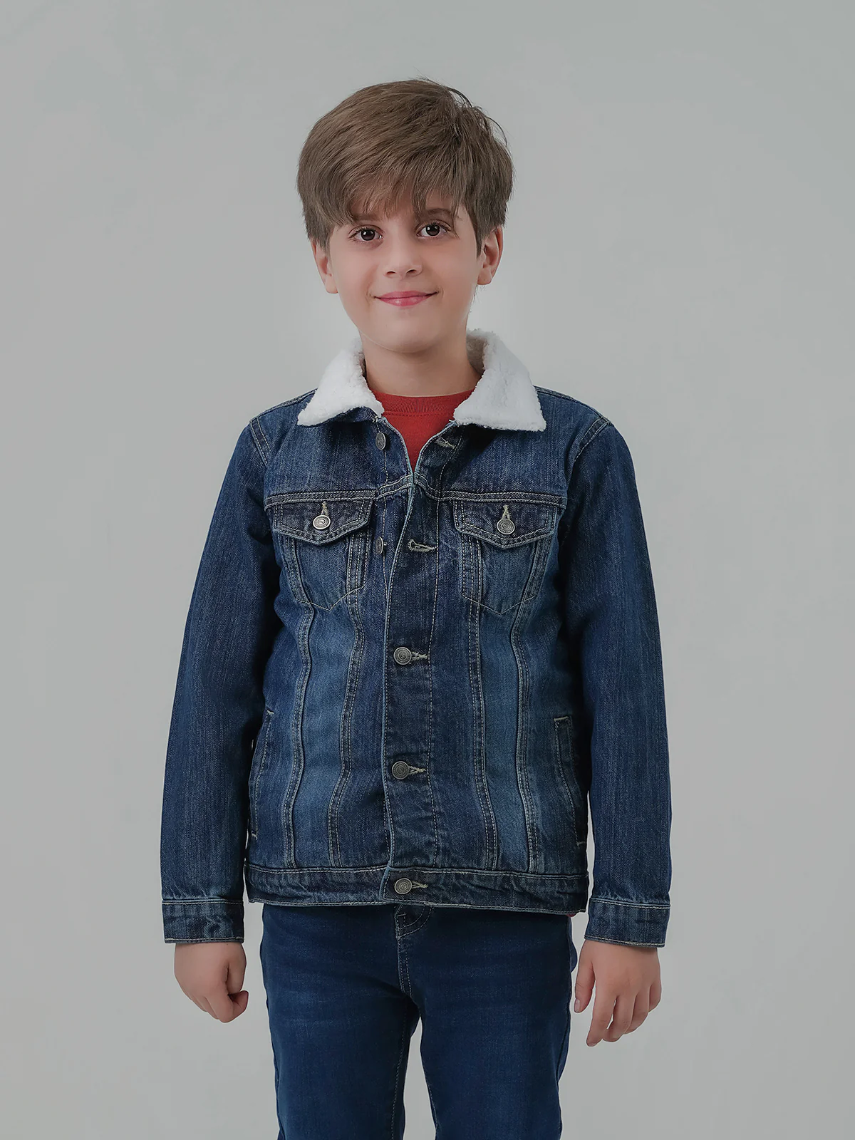 "ANSELM" Trendy Regular Denim Jacket