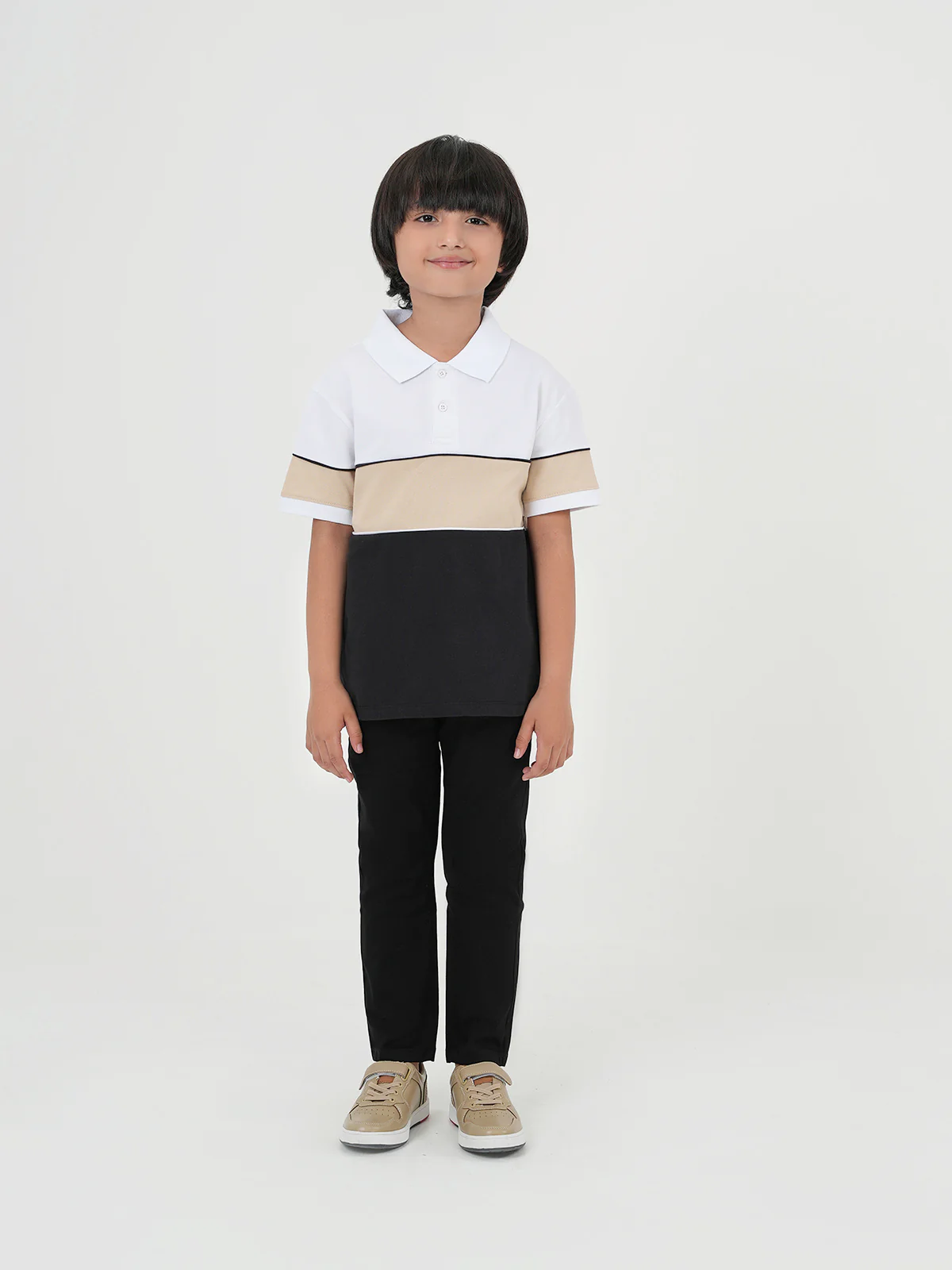 "ANSON" Regular Fit Cut & Sew Polo Shirt