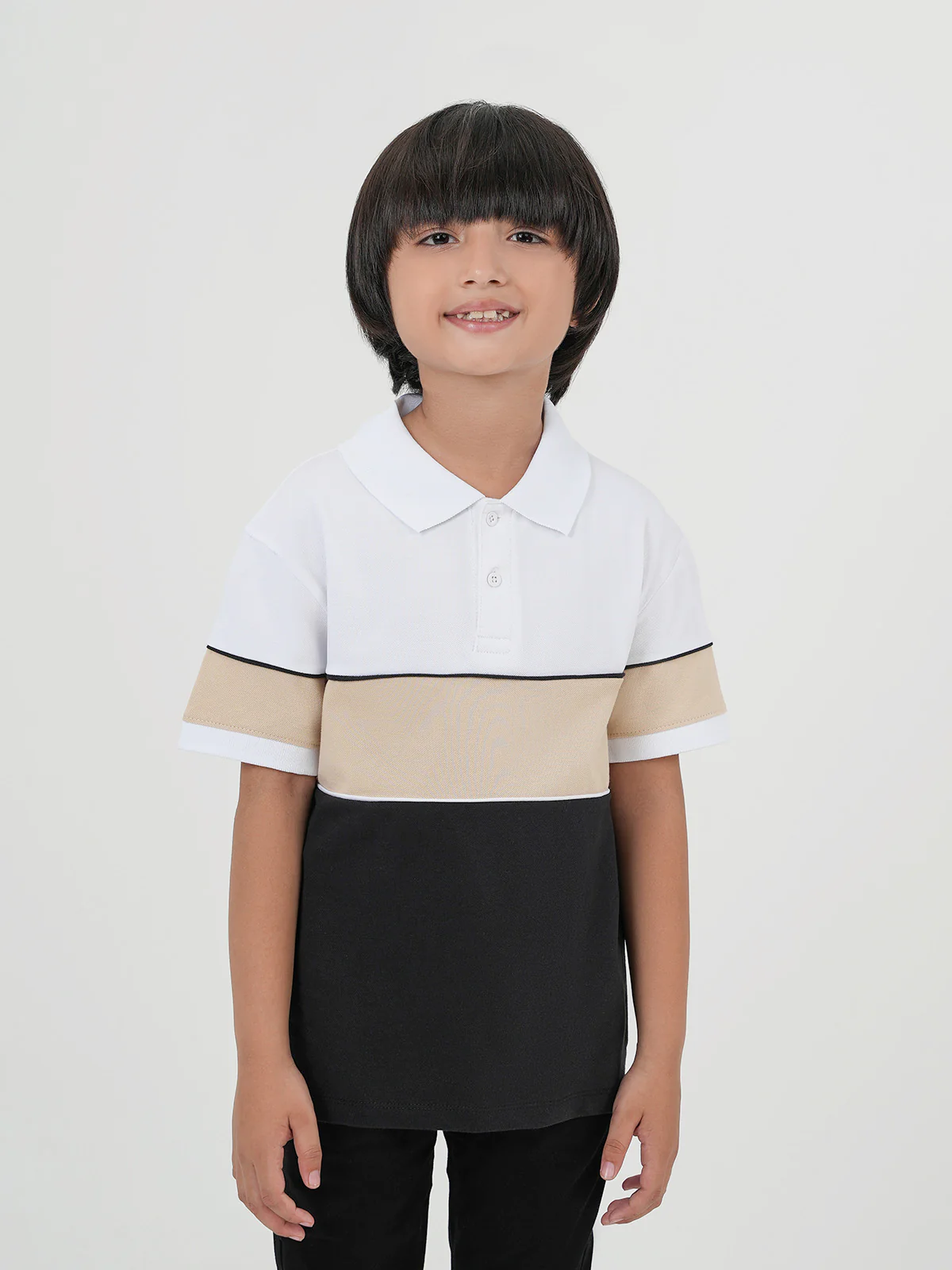 "ANSON" Regular Fit Cut & Sew Polo Shirt - Image 2