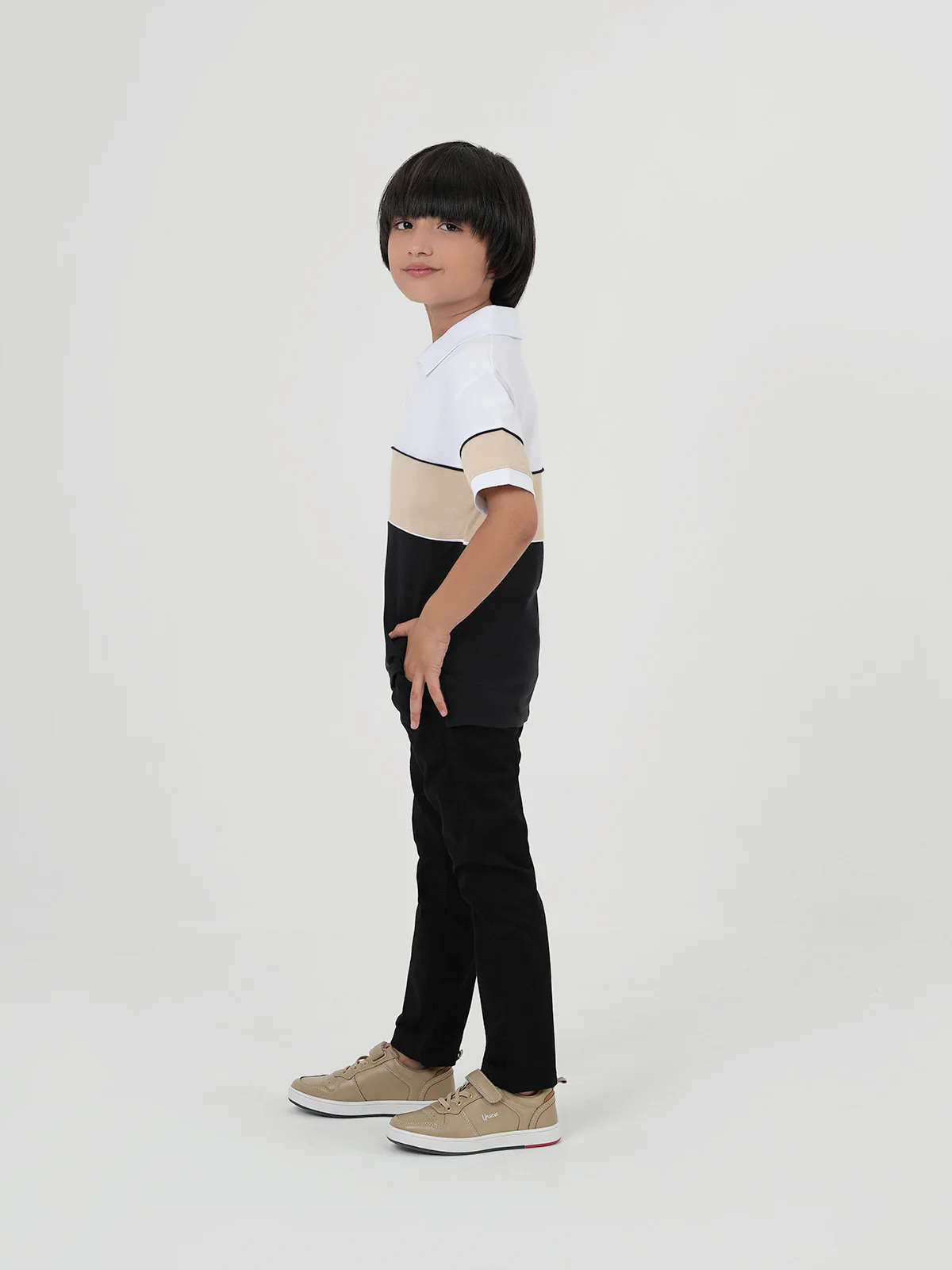 "ANSON" Regular Fit Cut & Sew Polo Shirt - Image 3