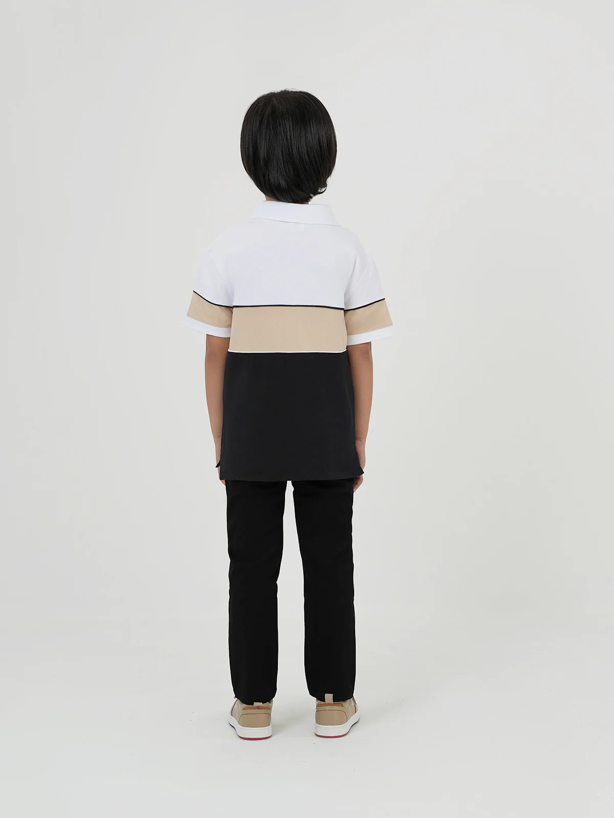 "ANSON" Regular Fit Cut & Sew Polo Shirt - Image 4