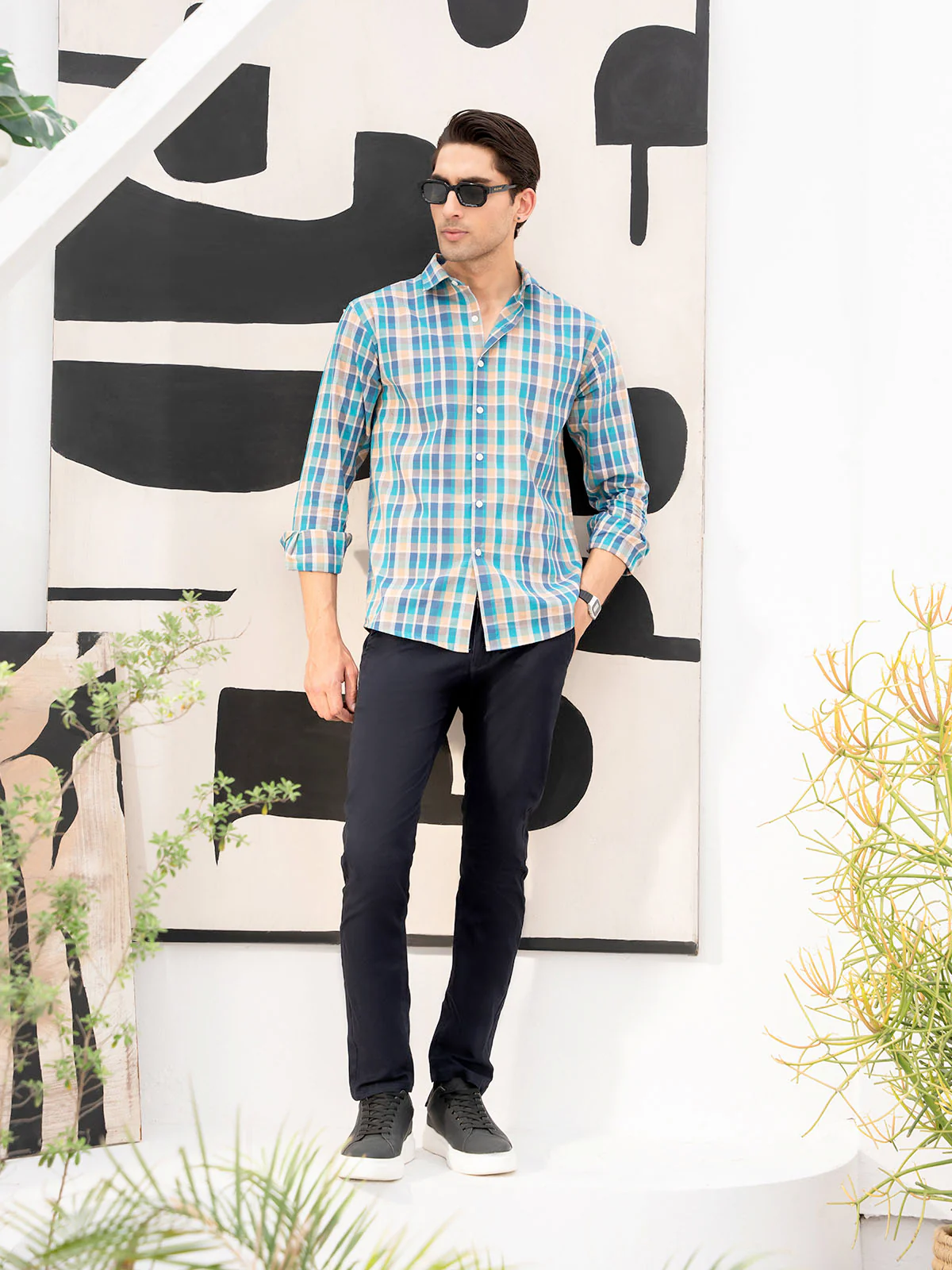 "APHAEL" Regular Fit Cotton Casual Shirt - Image 2