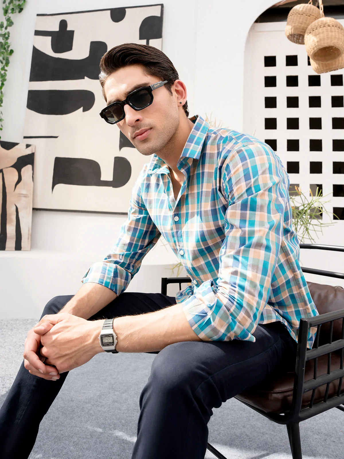 "APHAEL" Regular Fit Cotton Casual Shirt - Image 5