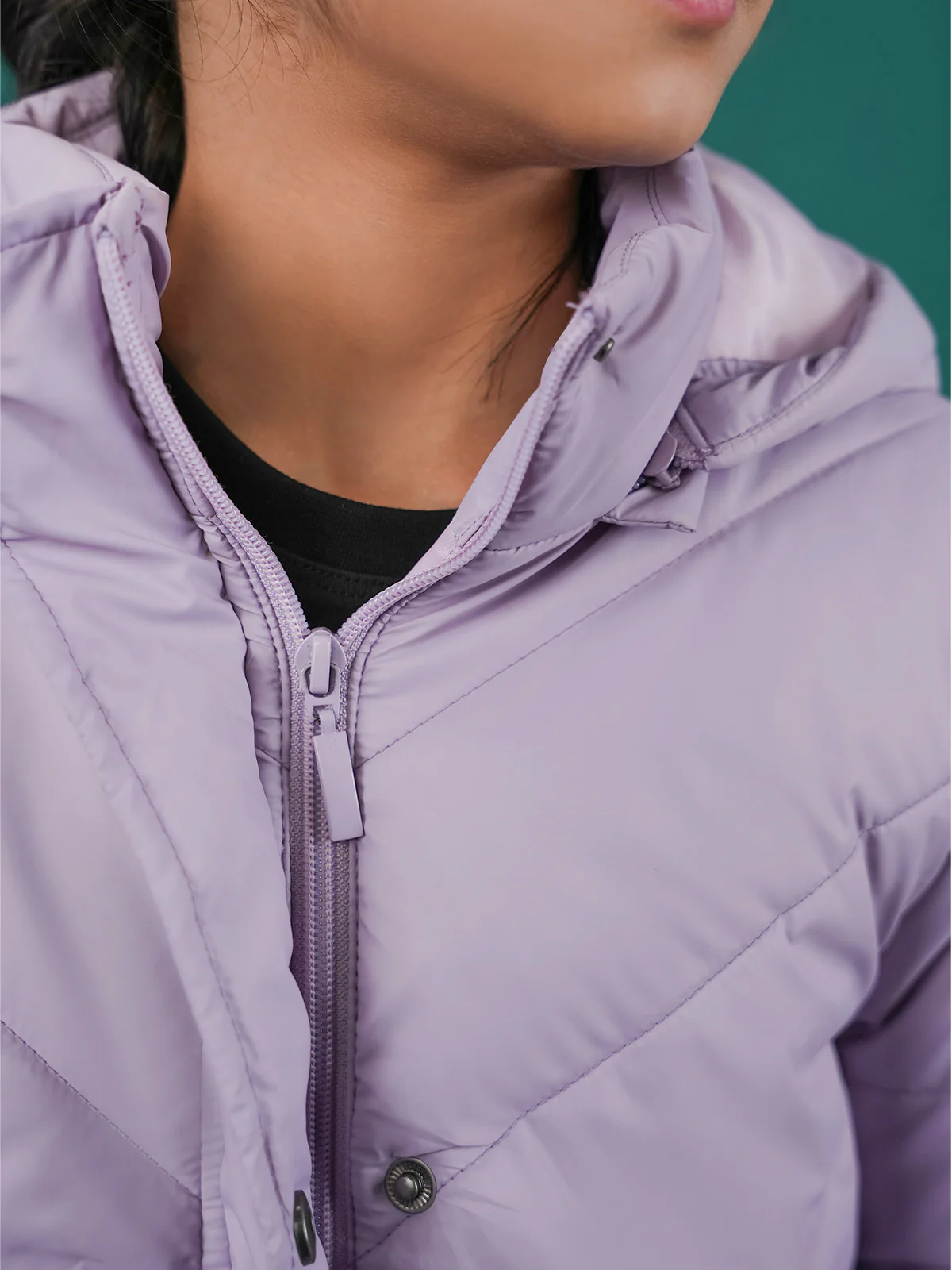 "ARABETH" Hoodie Regular Fit Puffer Jacket - Image 3
