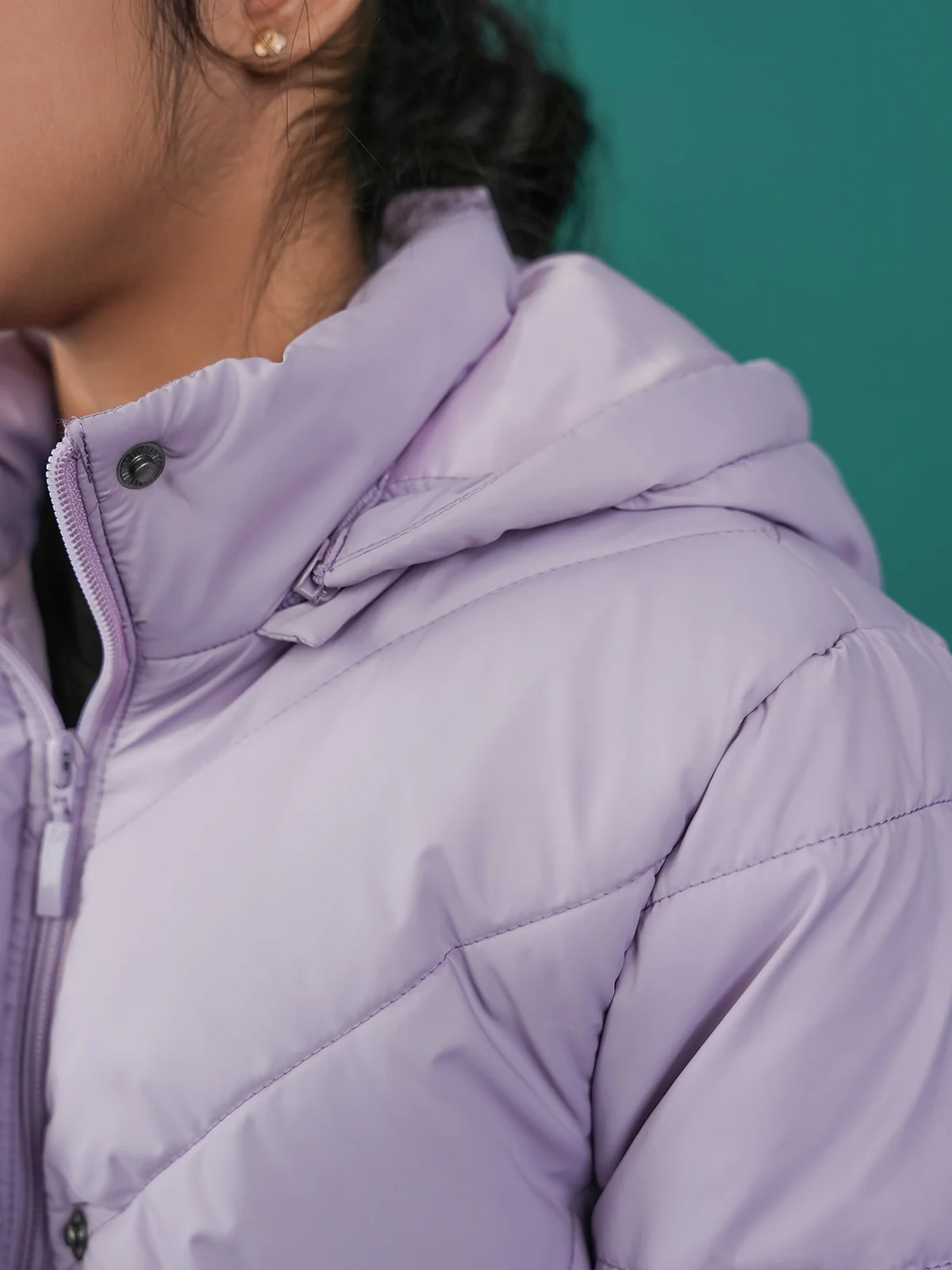 "ARABETH" Hoodie Regular Fit Puffer Jacket - Image 5