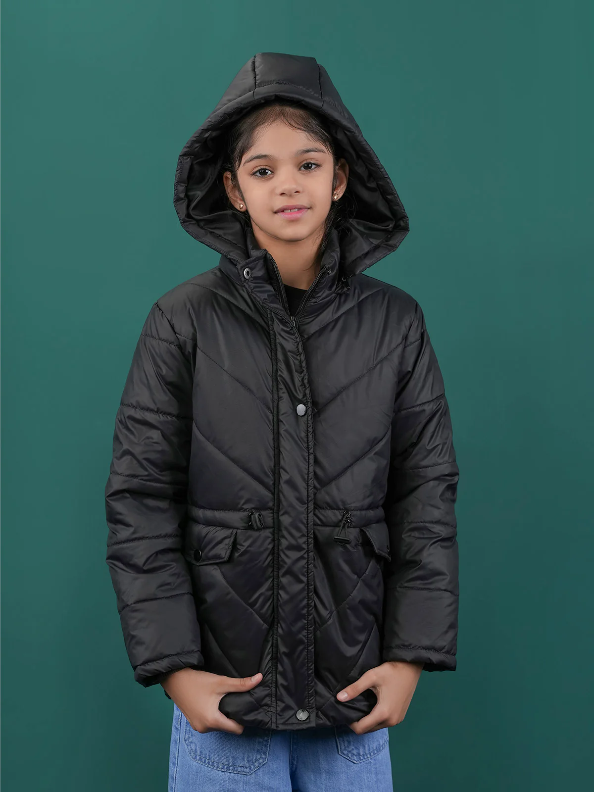 "ARABETH" Hoodie Regular Fit Puffer Jacket - Image 3